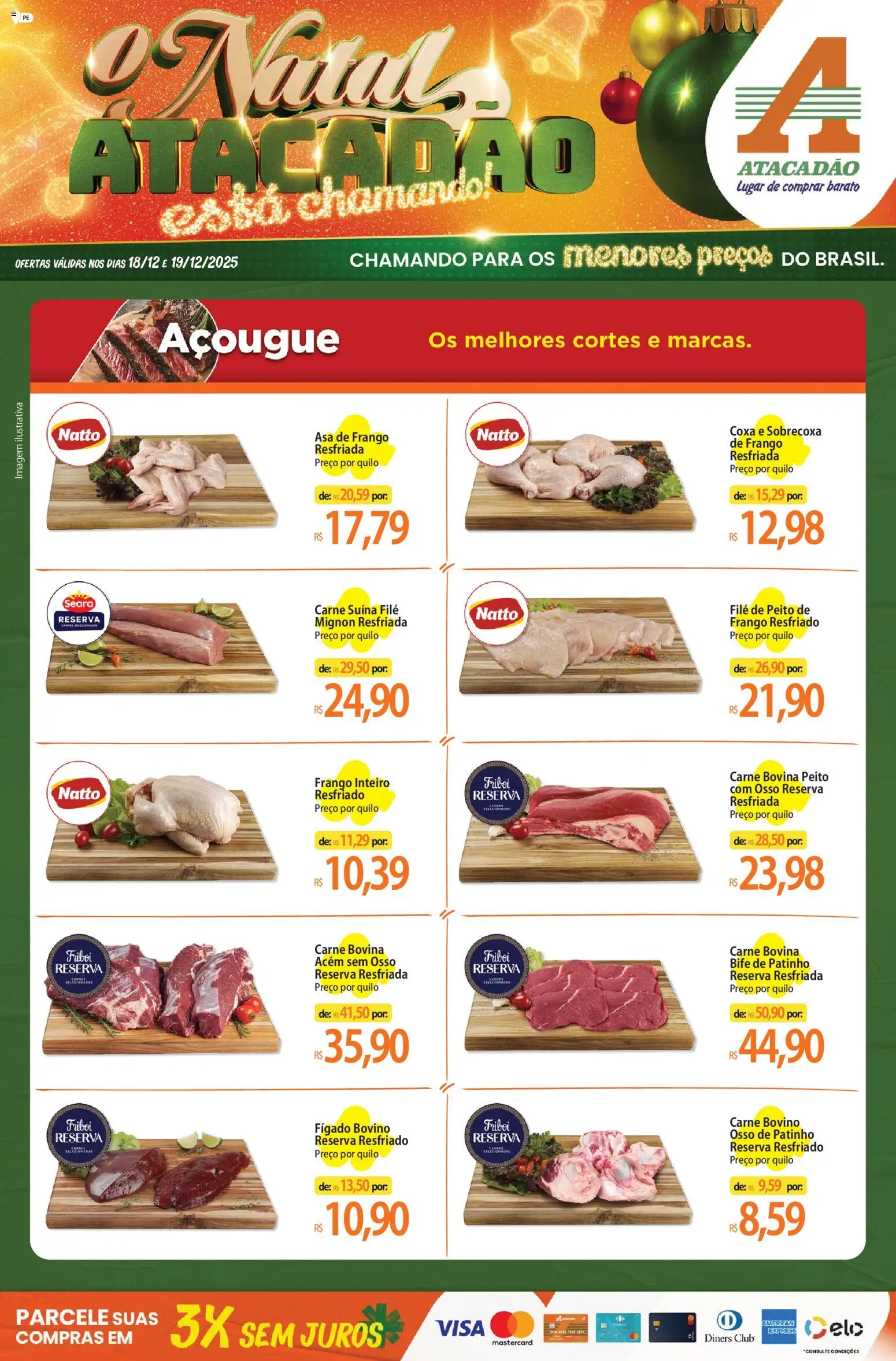 Pré-Visualização do folheto "Ofertas - PE" da loja Atacadão válido a partir de 18/12/2025