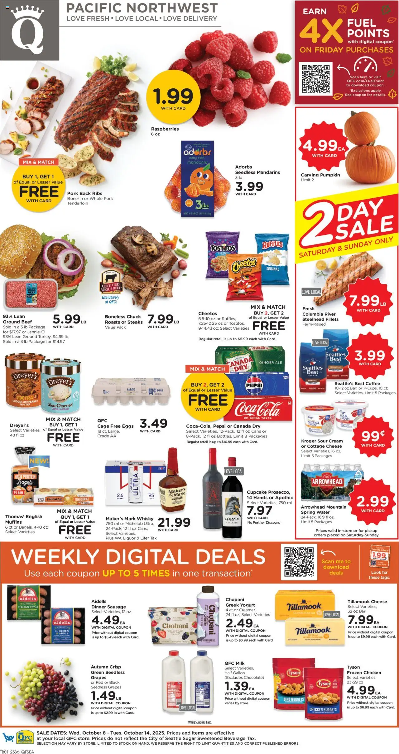 QFC Weekly Ad from 10/08/2025 - Flyer - Page number 1