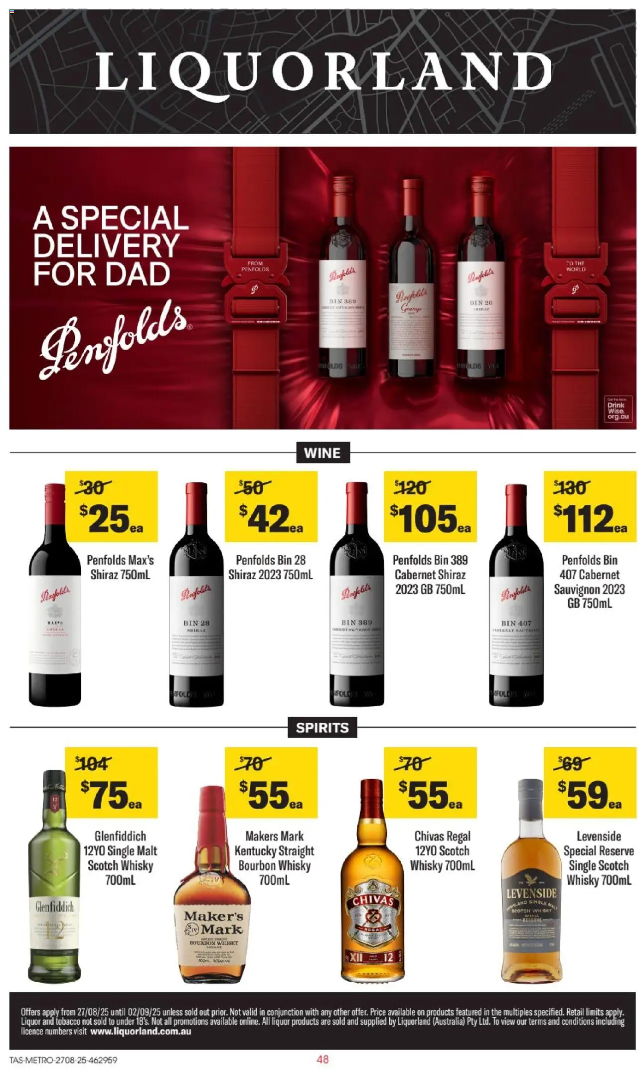 Liquorland catalogue valid from 27/08/2025 - page 1 - Scotch whisky, Wine, Bourbon, Scotch