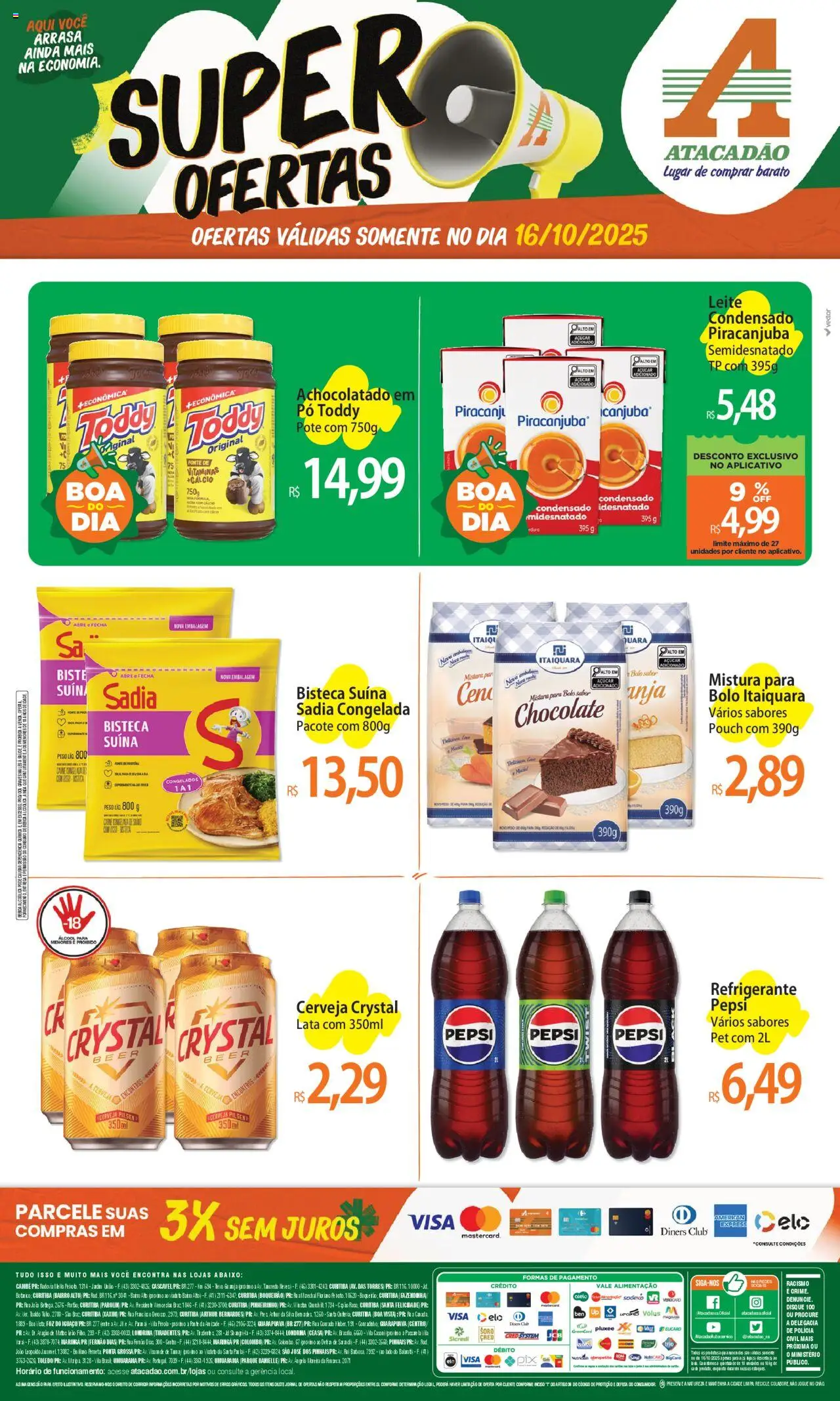 Atacadão folheto "Ofertas - PR" válido a partir de 16/10/2025 - número de página 1