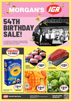 Preview of catalogue Morgan's 54th Birthday Sale from shop IGA valid 29/10/2025