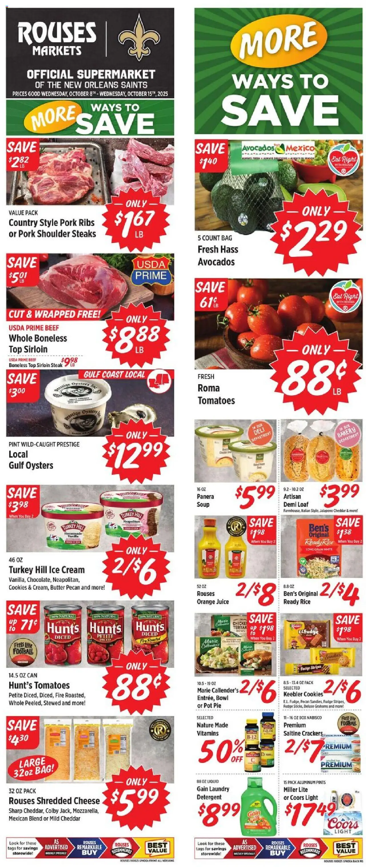 Rouses Weekly Ad - MS from 10/08/2025 - Flyer - Page number 1