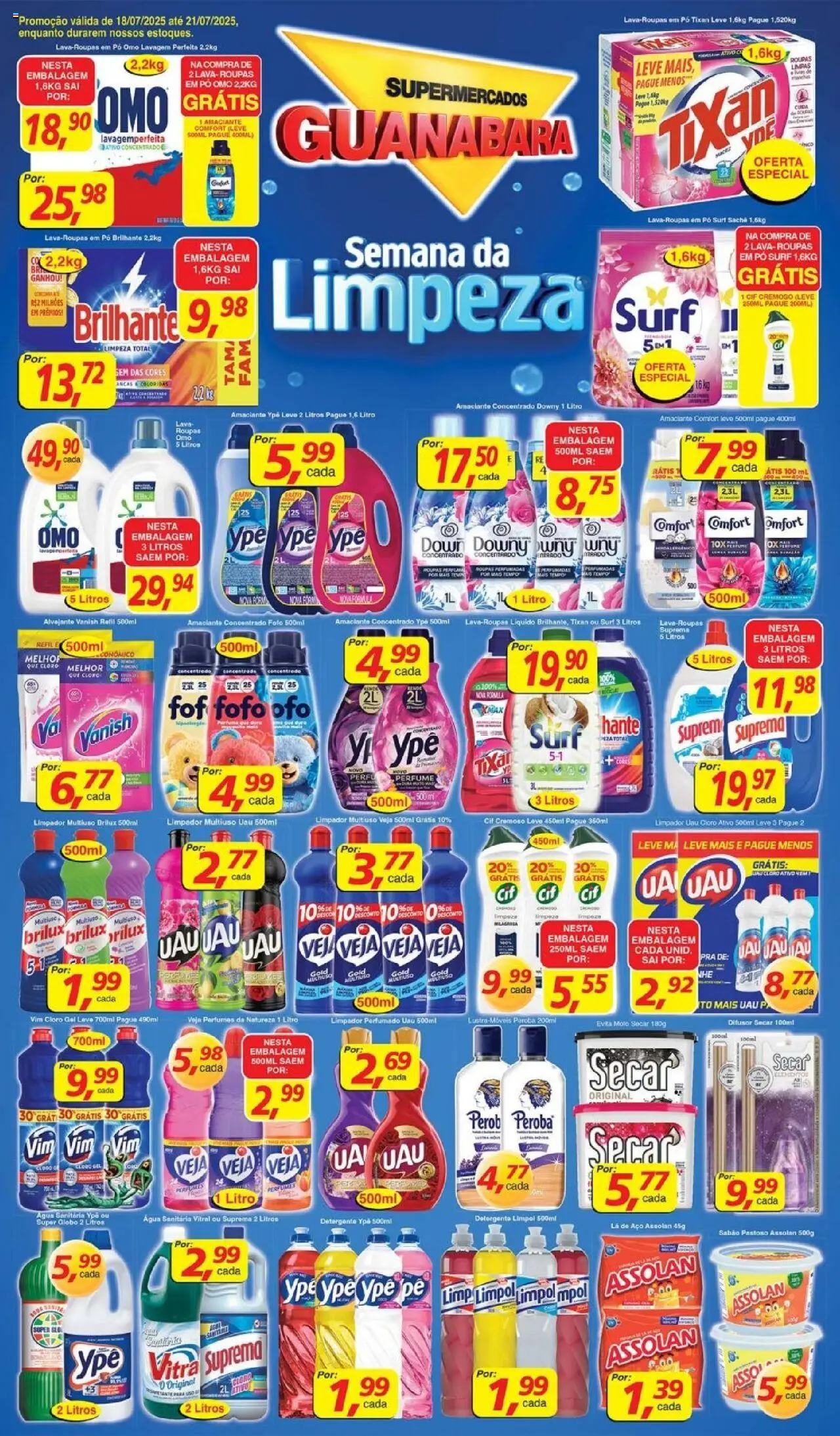 Supermercados Guanabara folheto "Encarte" válido a partir de 18/07/2025 - número de página 1