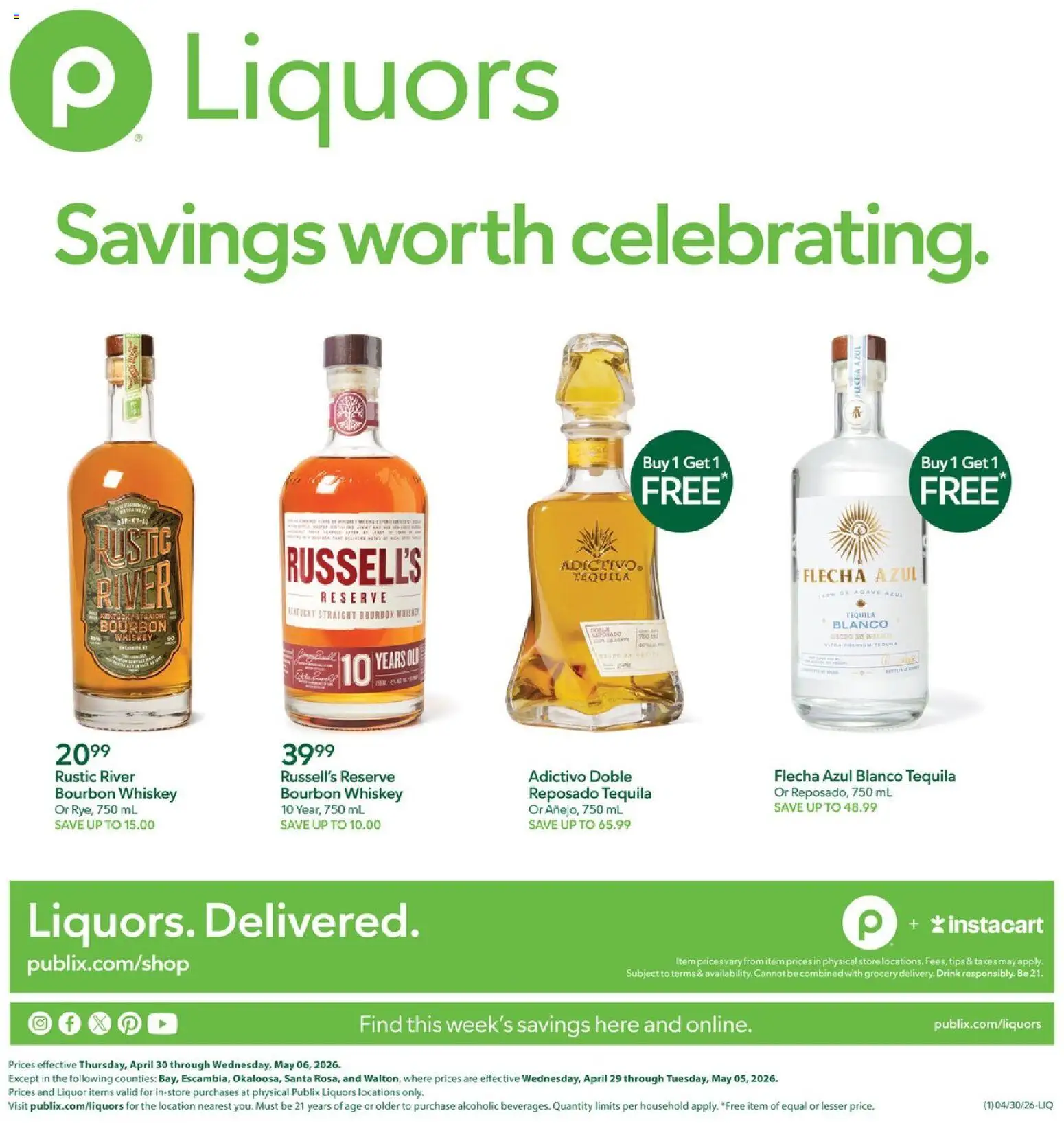 Ad Preview of Publix Publix Liquor from 04/30/2026