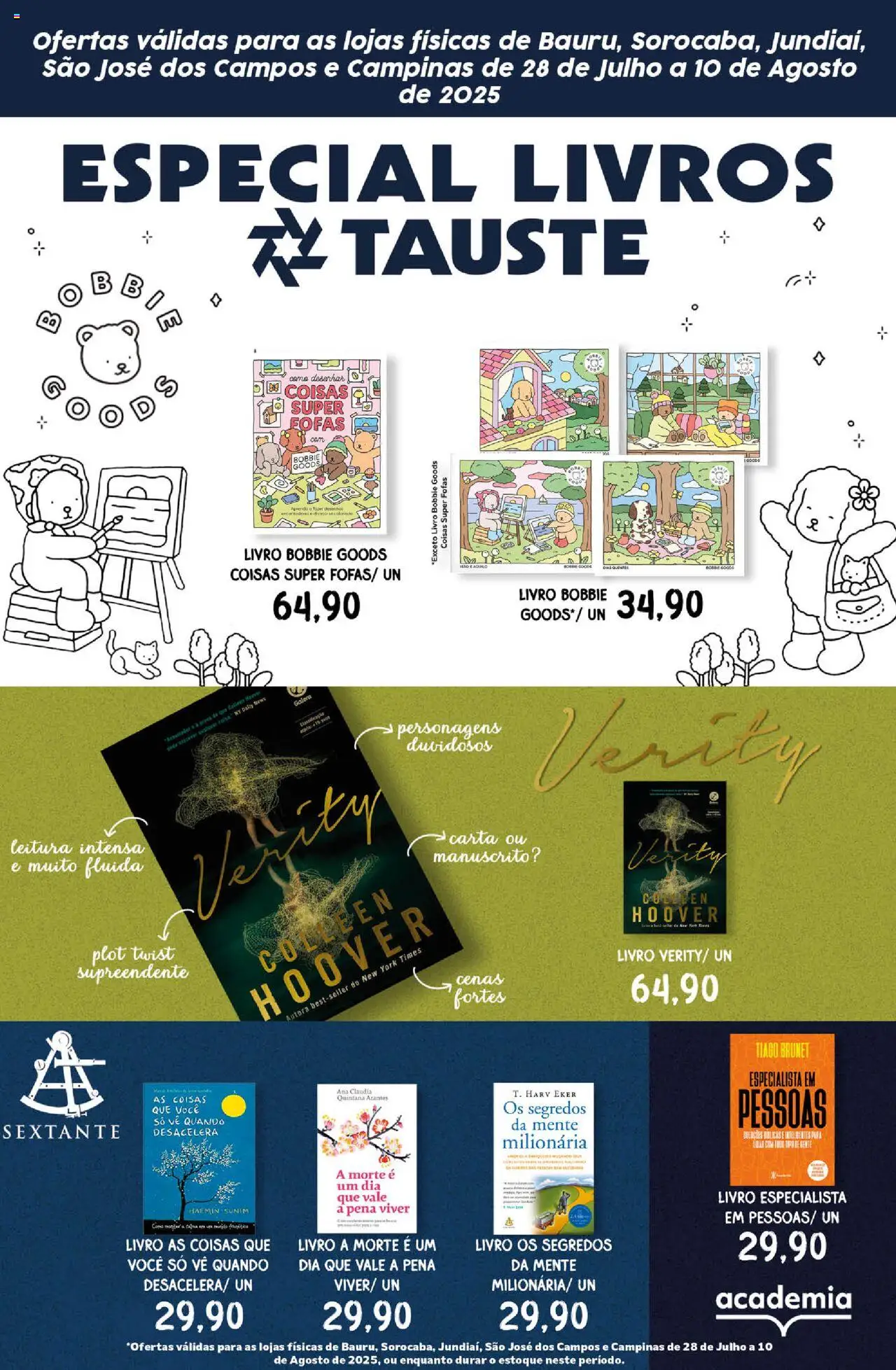 Tauste folheto "Ofertas Tauste Especial Livros" válido a partir de 28/07/2025 - número de página 1