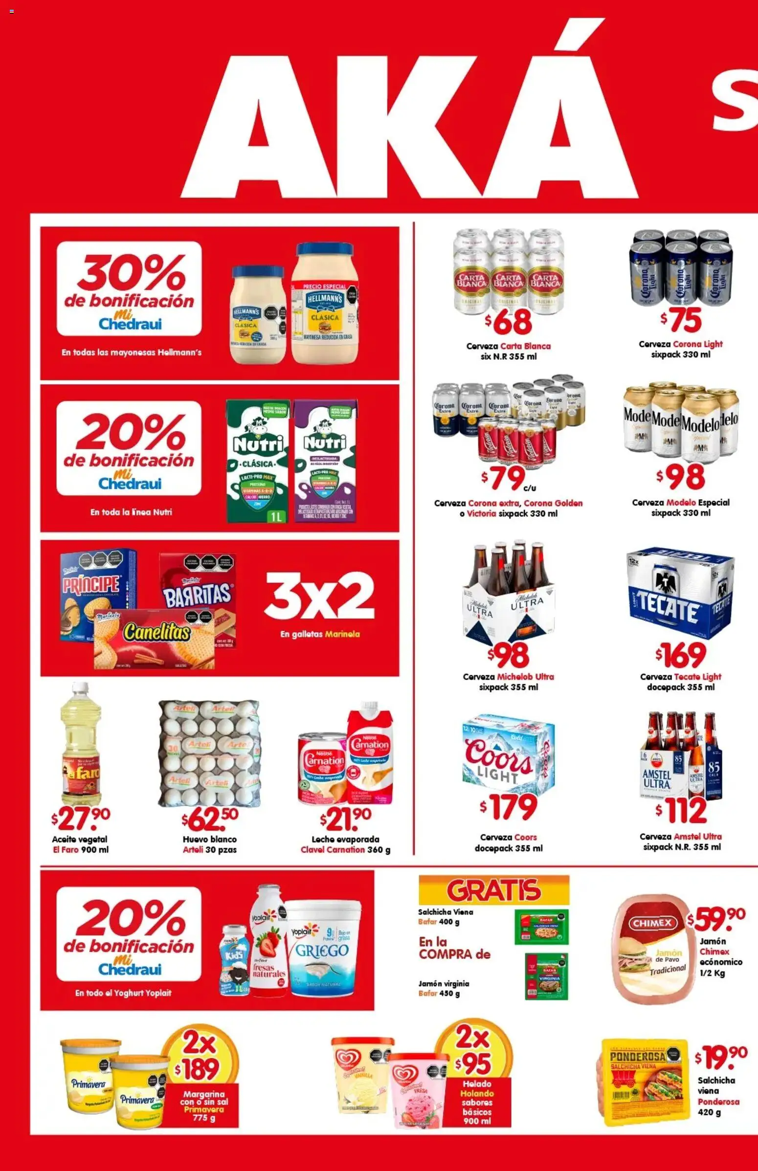 Vista previa las ofertas de la tienda Arteli - Arteli folleto Aká Superbodegas desde el 13/03/2026 - Helado, Galletas, Huevo, Aceite, Sal, Jamón, Salchicha, Aceite vegetal