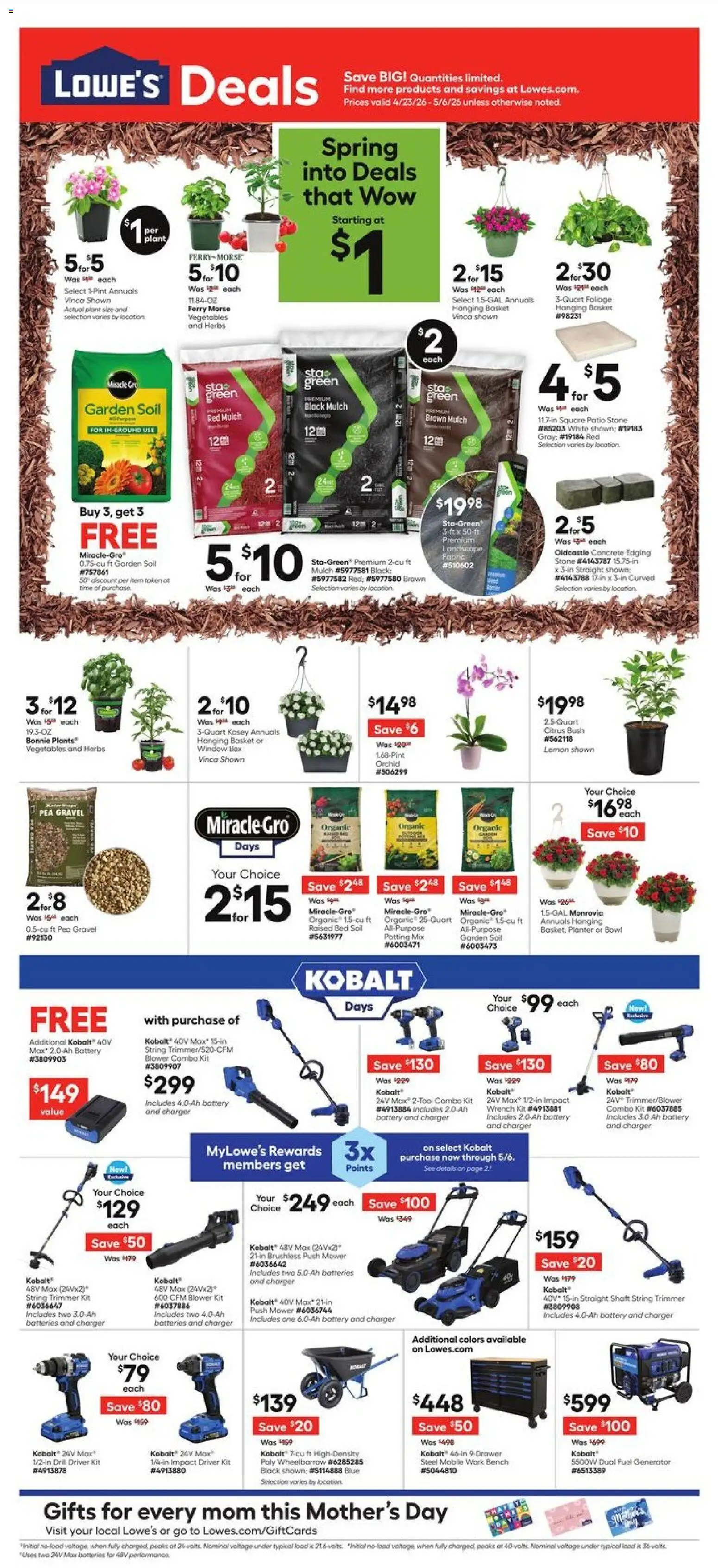 Ad Preview of Lowe's Lowe's Weekly Ad from 04/23/2026