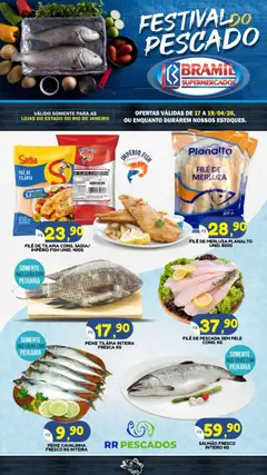 Pré-Visualização do folheto "Bramil Supermercados ofertas Festival do Pescado" da loja Bramil Supermercados válido a partir de 17/04/2026