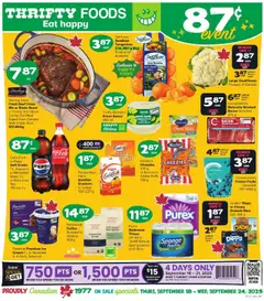 Preview of leaflet Weekly flyer / circulaire from shop Thrifty Foods is valid from Sep 18, 2025