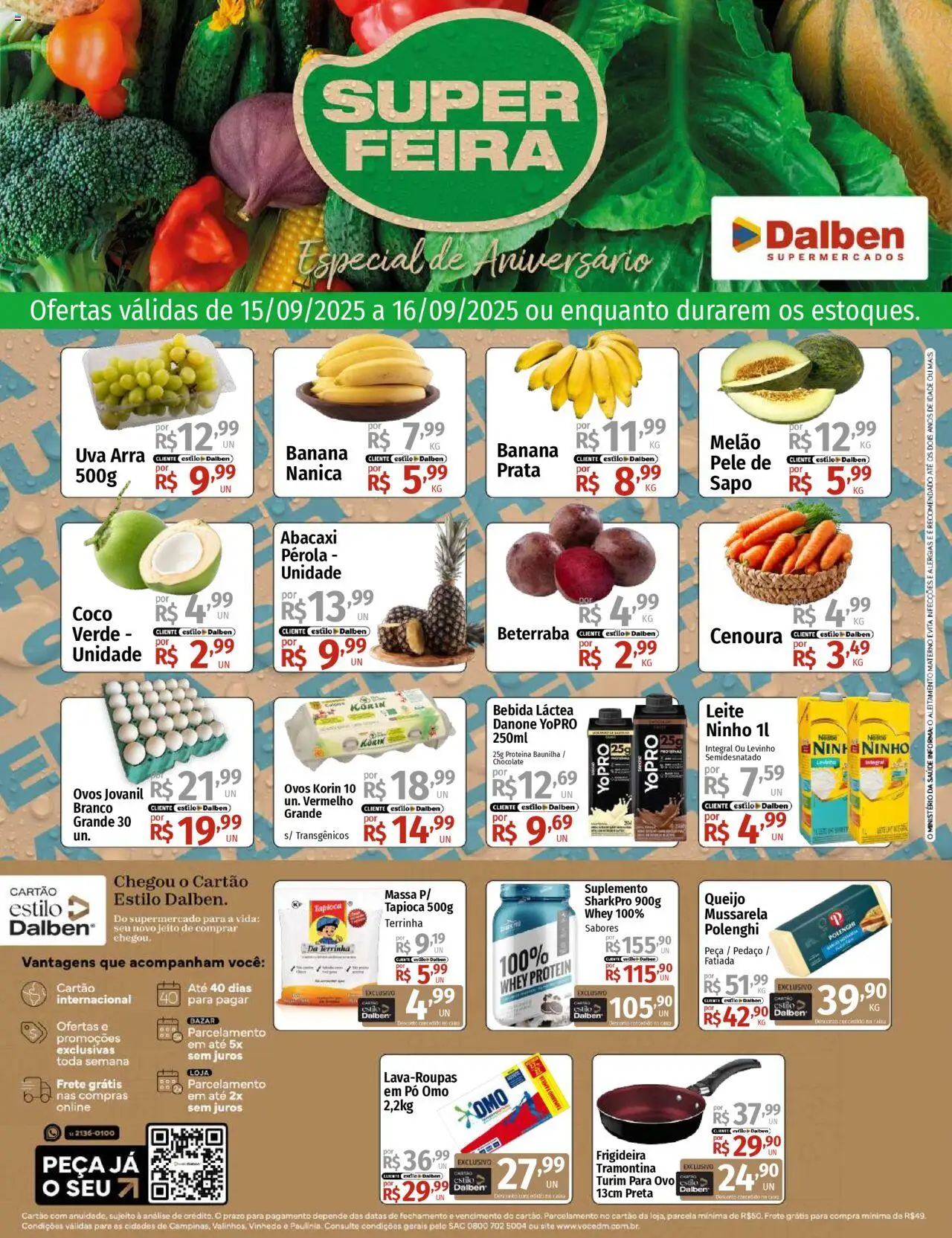 Supermercado Dalben folheto "Ofertas Super Feira" válido a partir de 15/09/2025 - número de página 1
