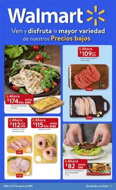 Vista previa las ofertas de la tienda Walmart - Folleto Precios Bajos desde el 15/08/2025 