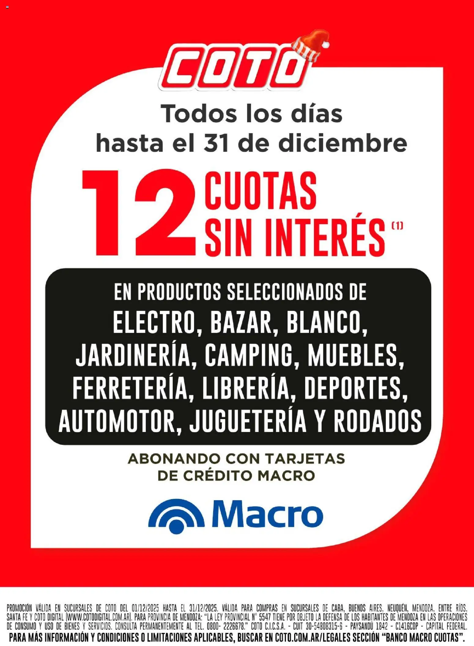 Vista previa del folleto de la tienda Coto válido desde el 01/12/2025 