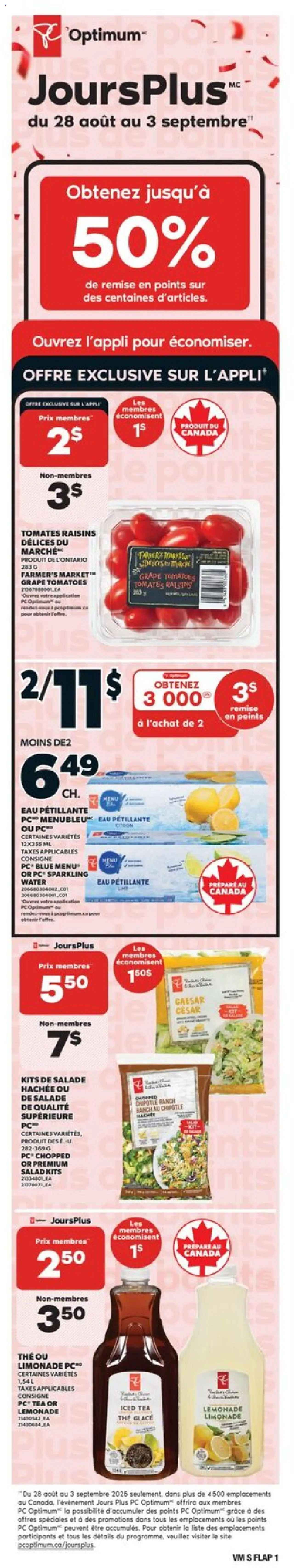 Valu Mart flyer valid from Aug 28, 2025 - page number 1
