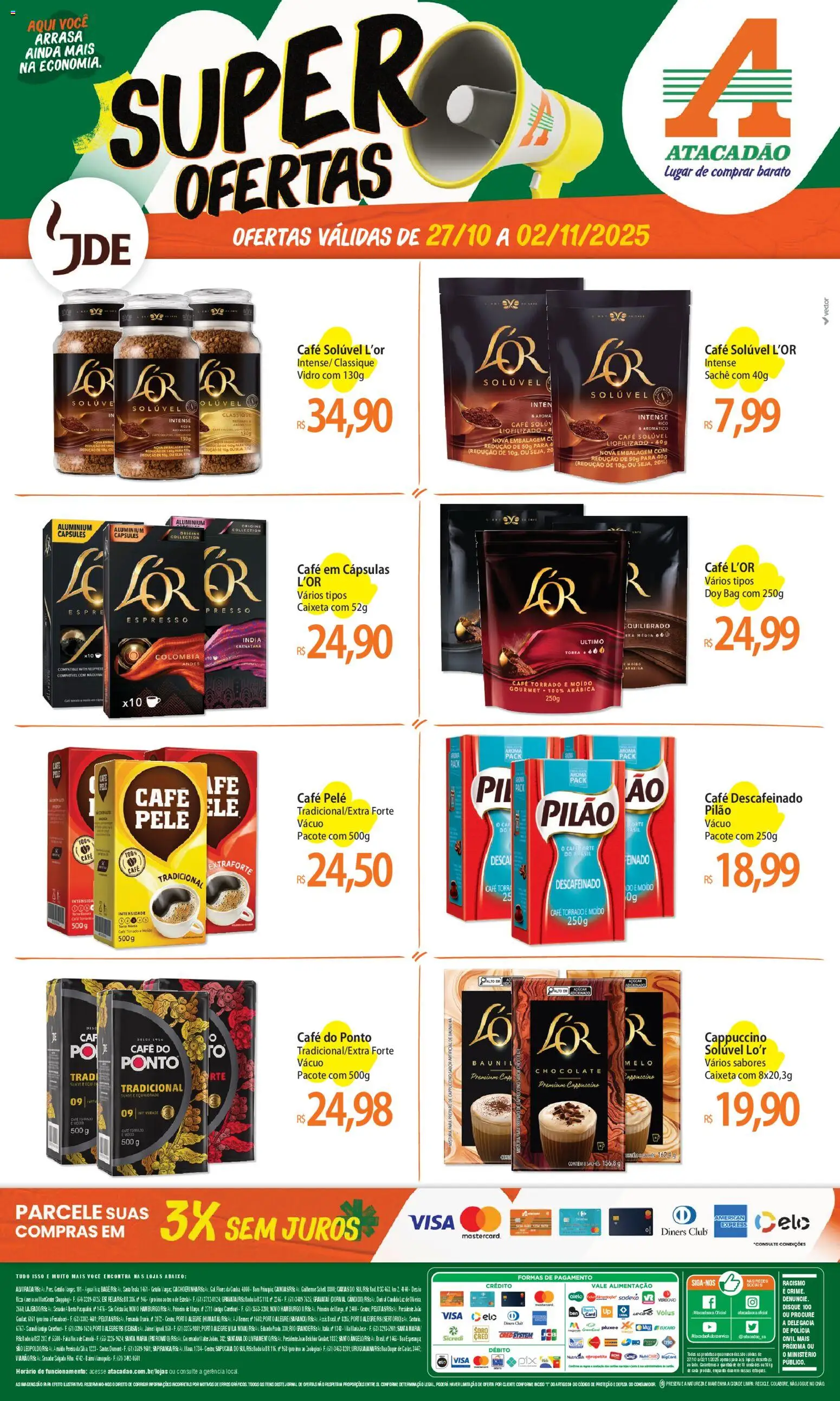 Pré-Visualização do folheto "Ofertas - RS" da loja Atacadão válido a partir de 27/10/2025