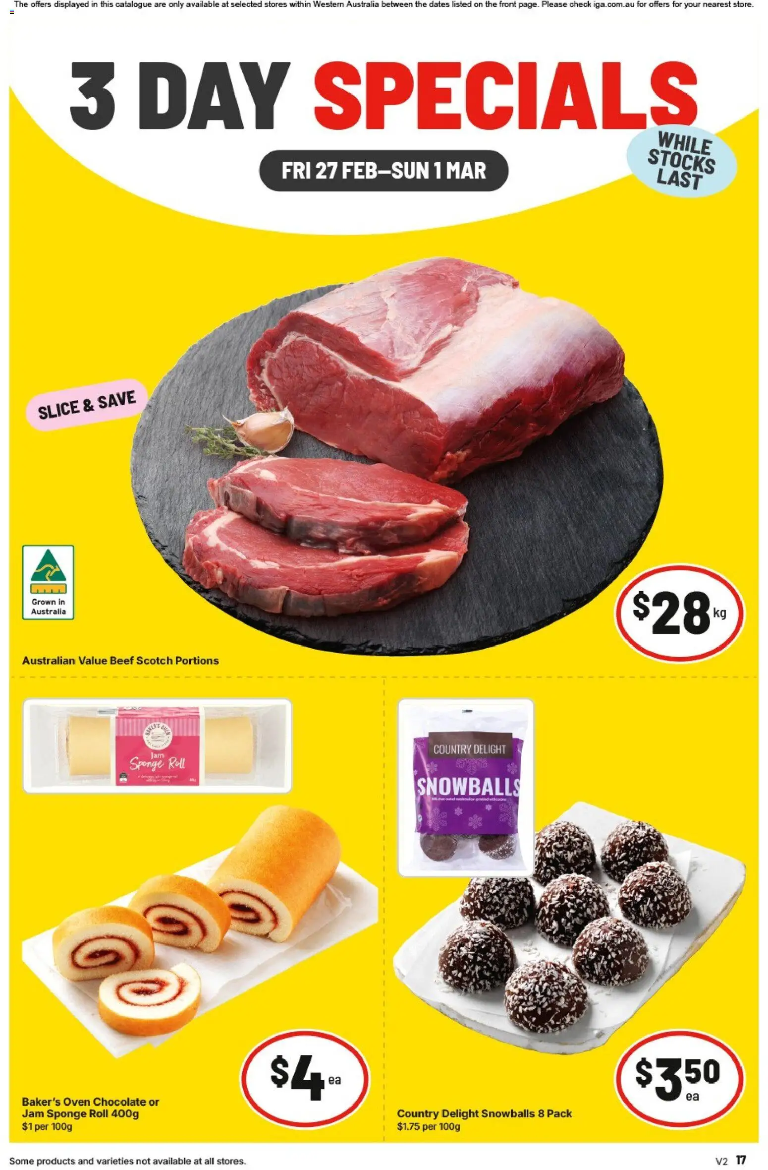 Preview of catalogue 3 Day Specials NT/WA from shop IGA valid 27/02/2026