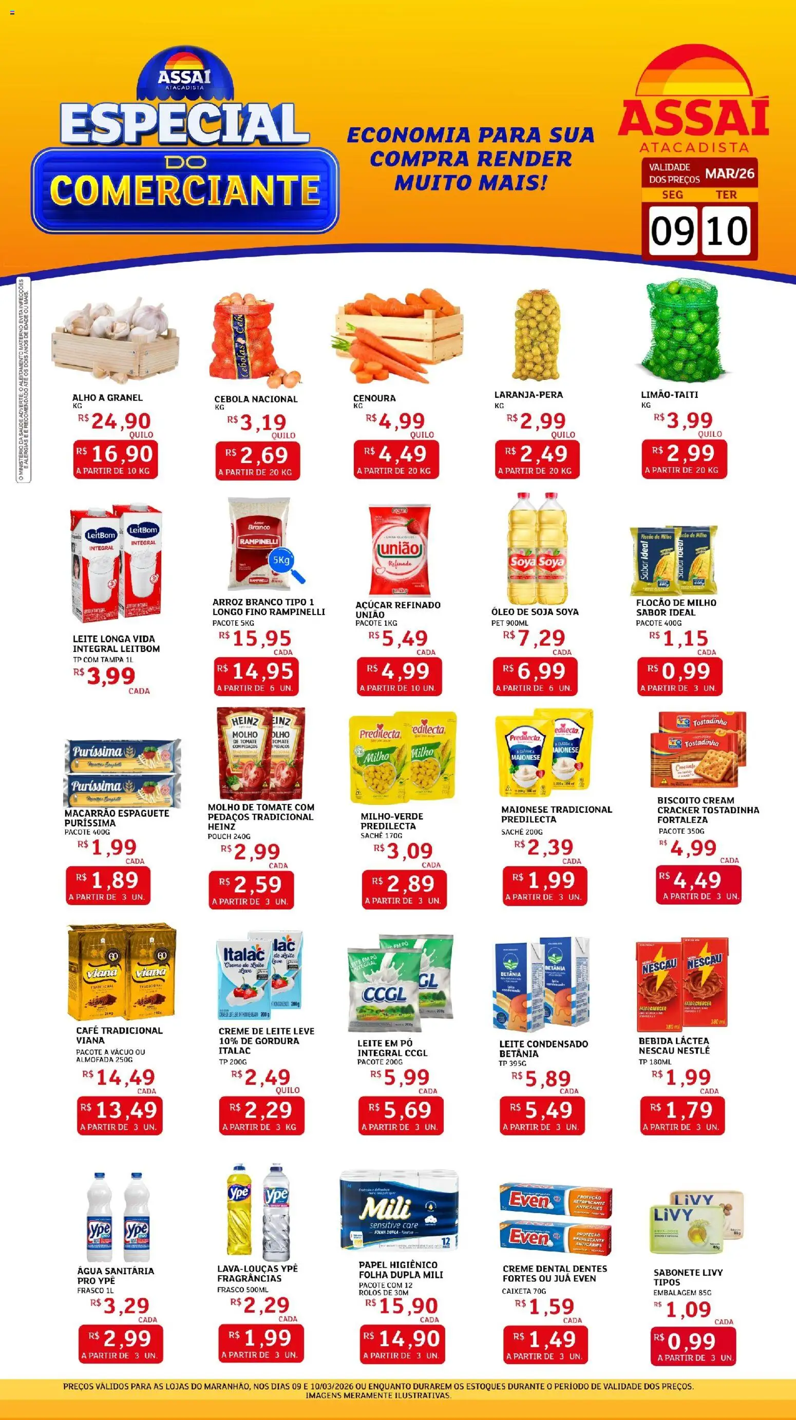 Pré-Visualização do folheto "Assaí Atacadista ofertas - MA" da loja Assaí Atacadista válido a partir de 09/03/2026