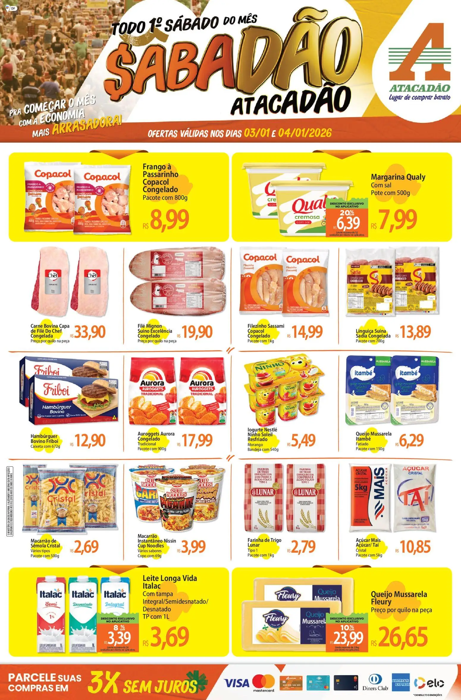 Pré-Visualização do folheto "Ofertas - DF" da loja Atacadão válido a partir de 03/01/2026