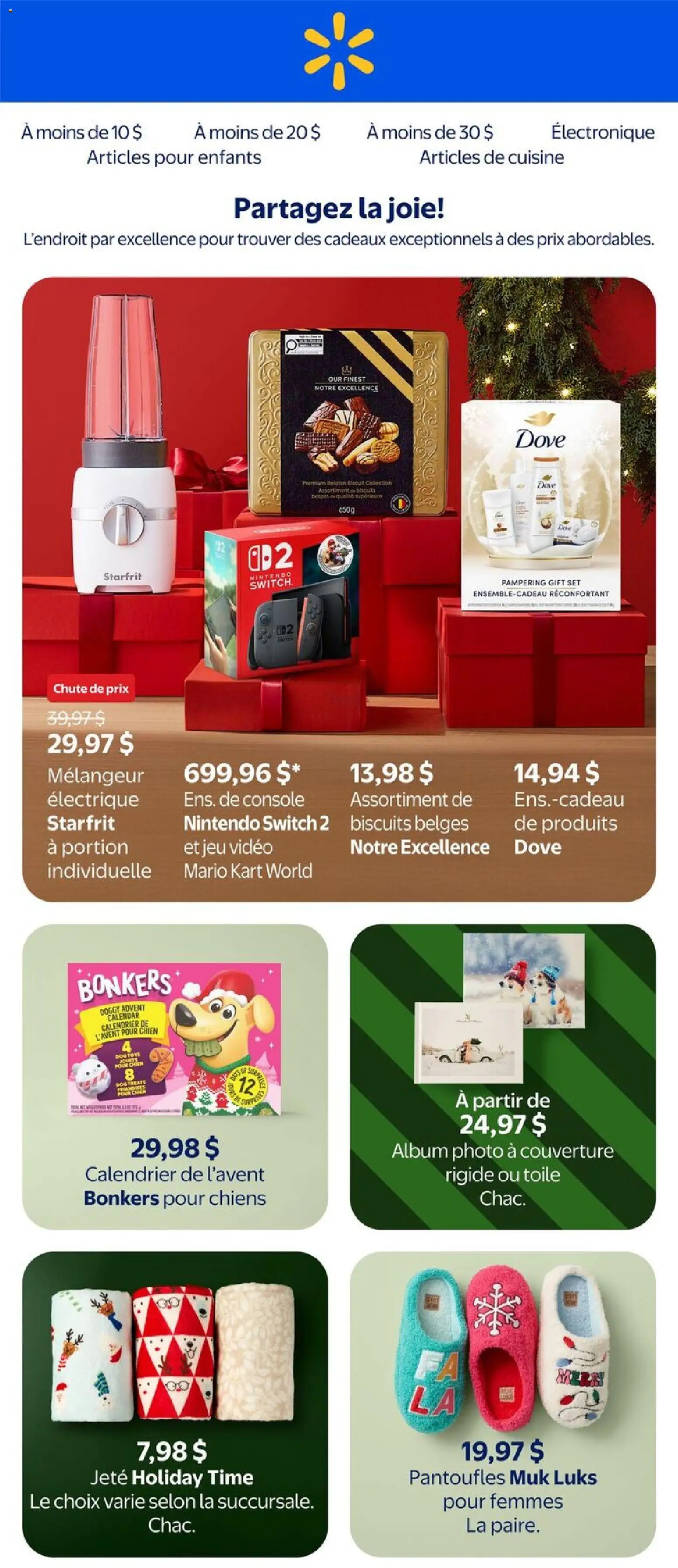 Preview of leaflet Partagez la joie! from shop Walmart is valid from Oct 30, 2025