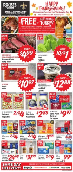 Ad Preview of Rouses Weekly Ad from 11/19/2025 | Page: 1