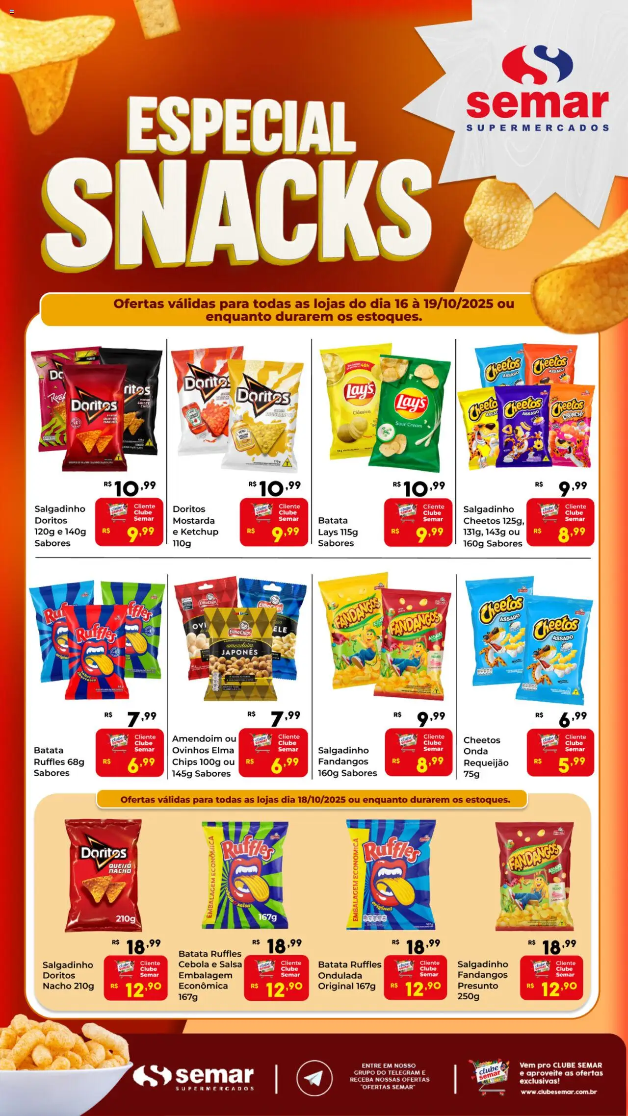 Semar Supermercado folheto "Ofertas Especial Snacks" válido a partir de 16/10/2025 - número de página 1