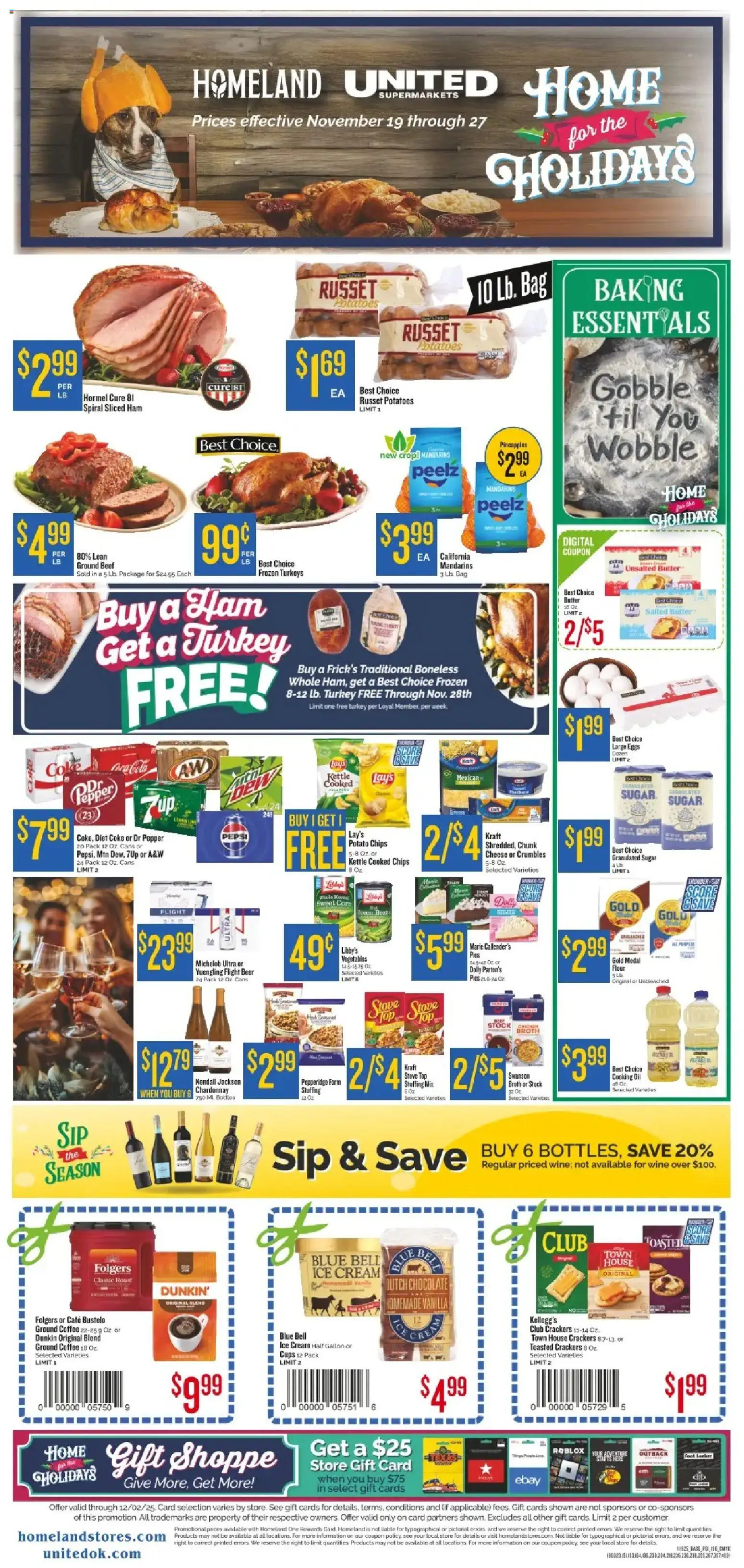 Ad Preview of Homeland Weekly Ad from 11/19/2025
