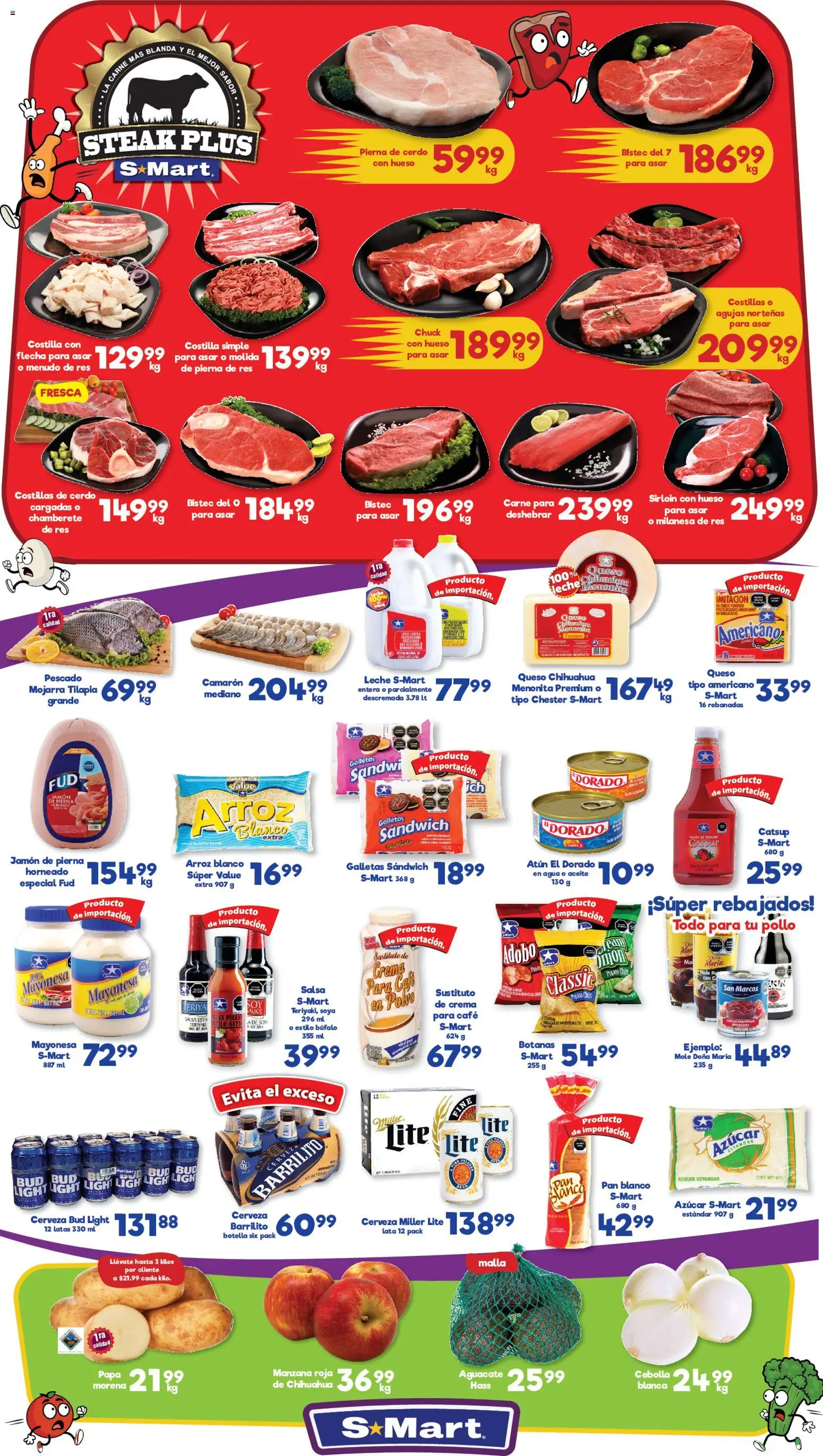Vista previa las ofertas de la tienda S-Mart - Folleto Ofertas de Feria Reynosa desde el 16/01/2026 - Café, Chocolate, Tomate, Catsup, Col, Milanesa, Jamón, Res