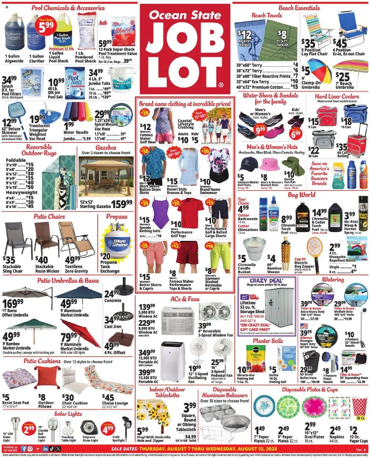 Ocean State Job Lot Weekly Ad from 08/07/2025 - Flyer - Page number 1