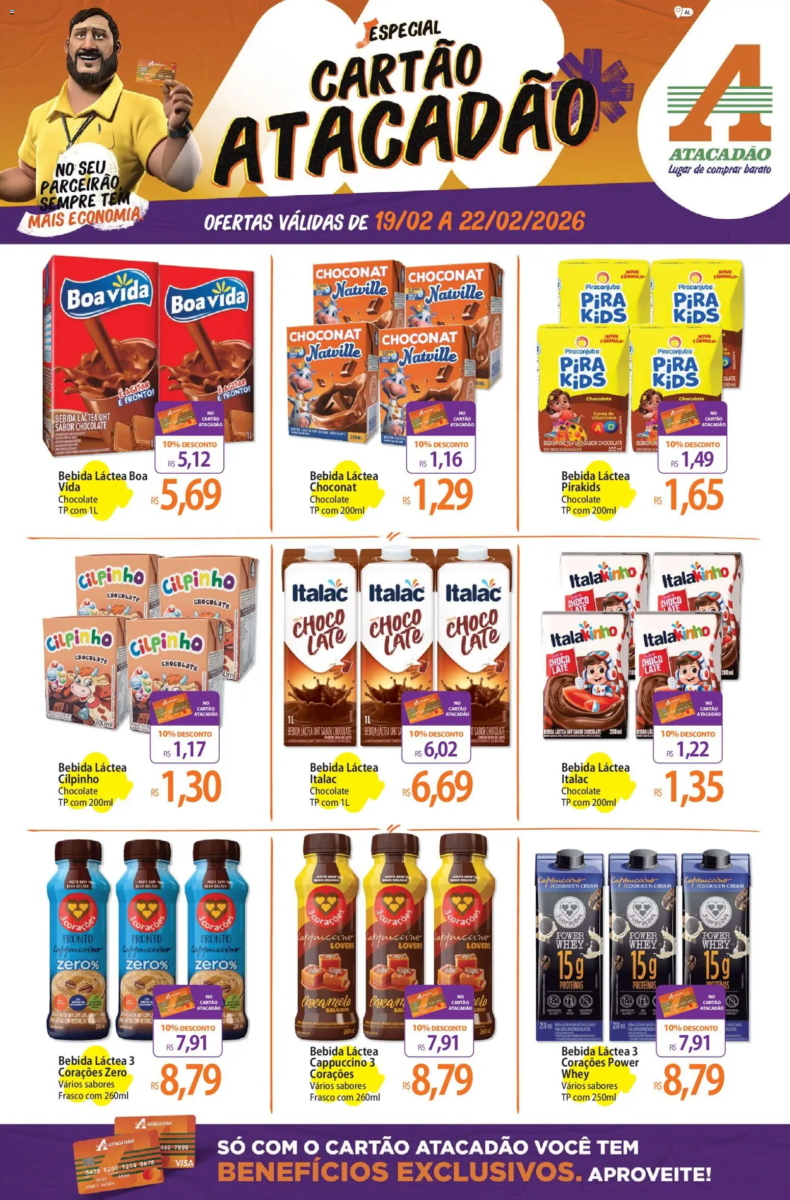 Pré-Visualização do folheto "Ofertas - AL" da loja Atacadão válido a partir de 19/02/2026