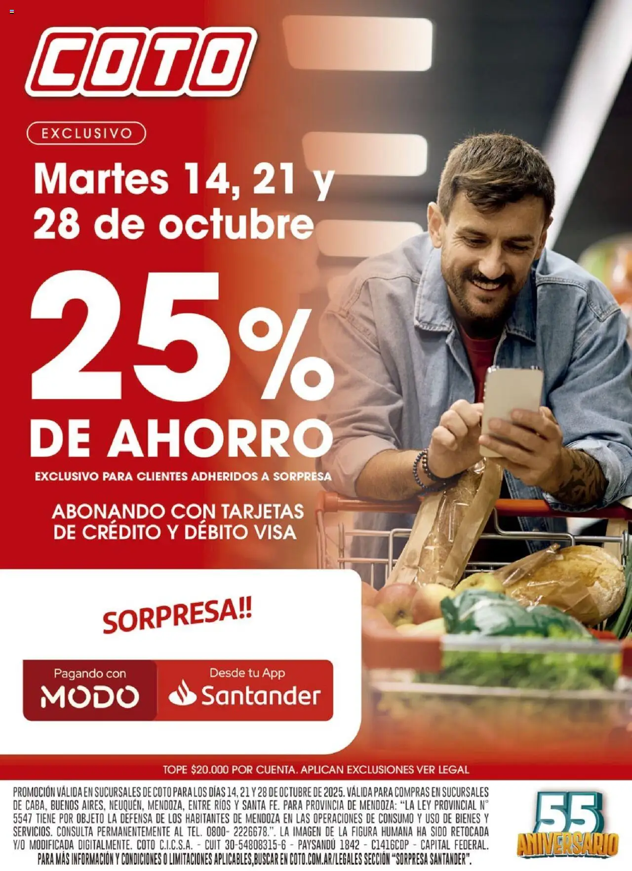 Coto Santander Sorpresa OCTUBRE del 14/10/2025 >> Catálogo