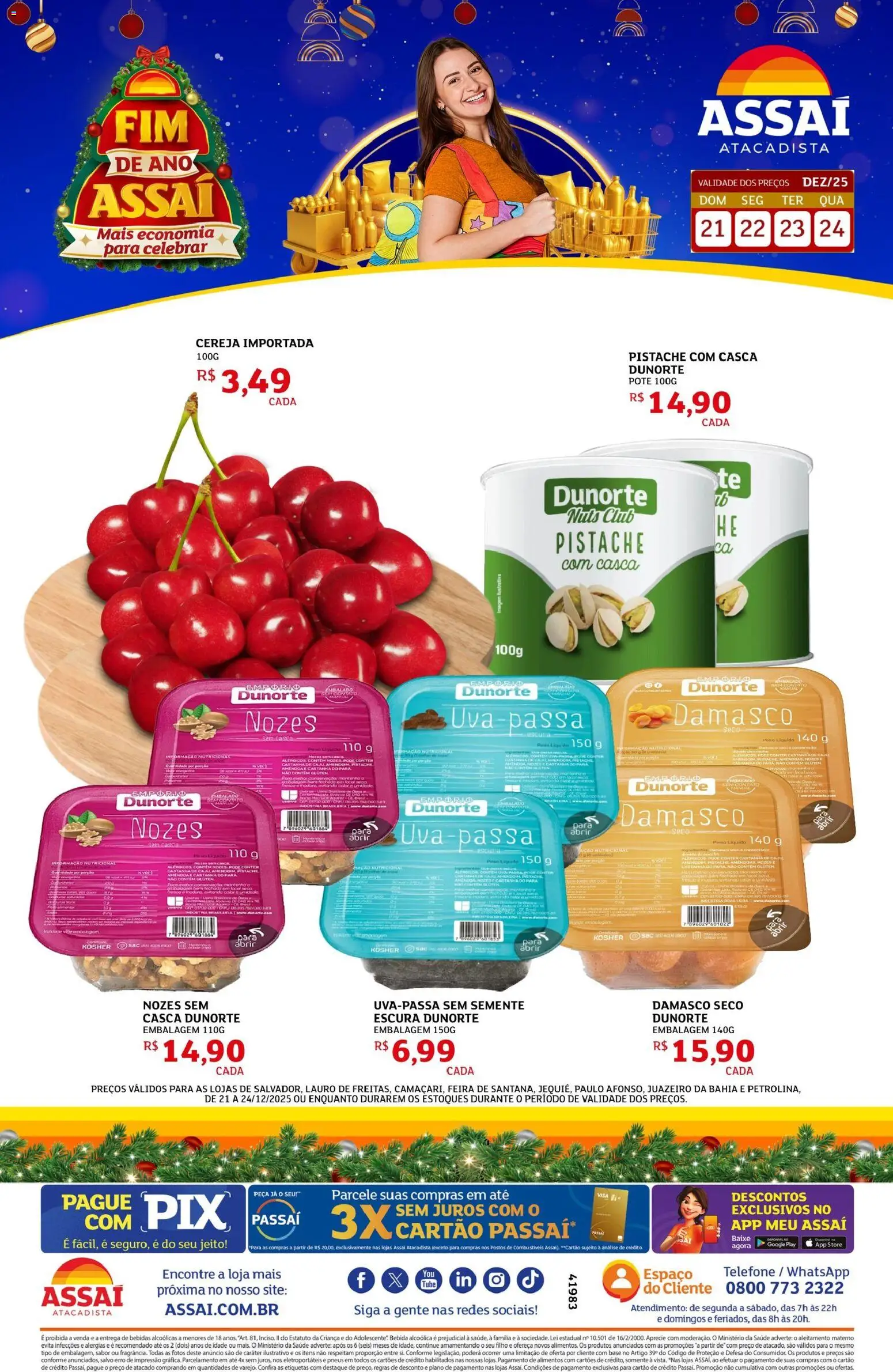 Pré-Visualização do folheto "Encarte - BA" da loja Assaí Atacadista válido a partir de 21/12/2025