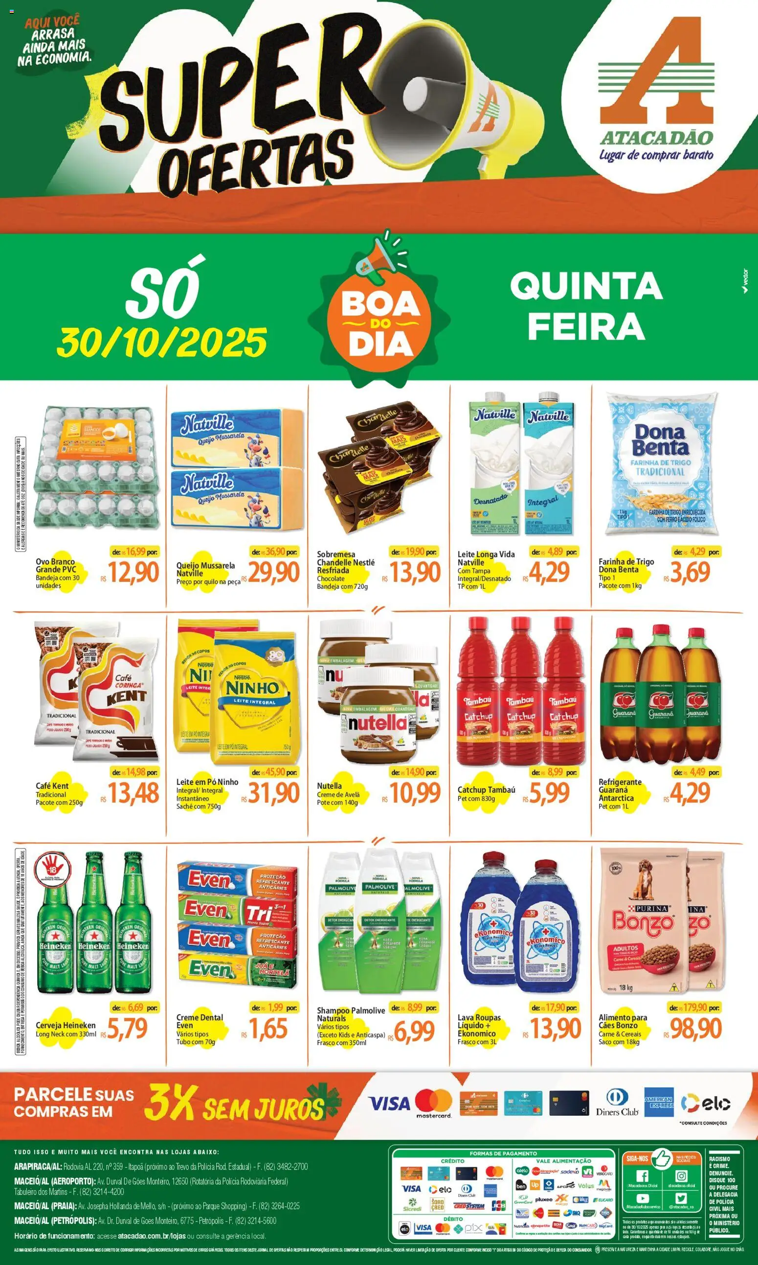 Pré-Visualização do folheto "Ofertas - AL" da loja Atacadão válido a partir de 30/10/2025