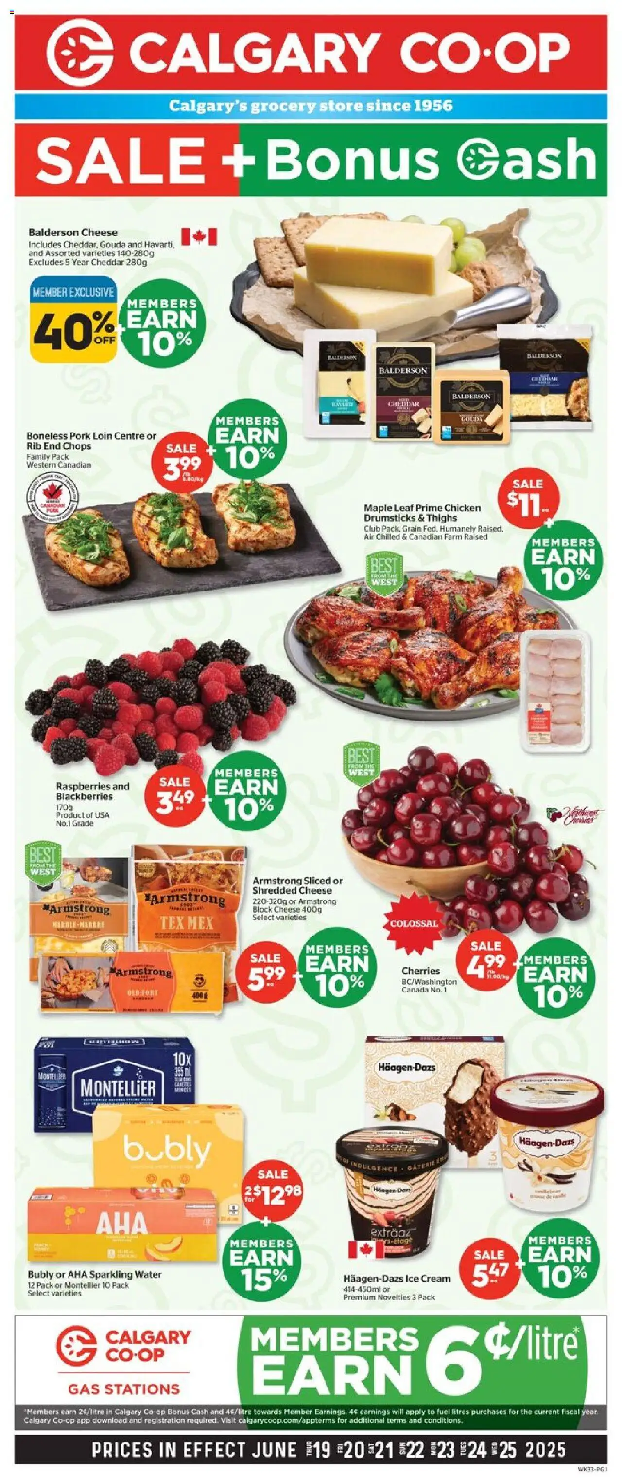 Calgary Co-op flyer valid from Jun 19, 2025 - page number 1 - Thé