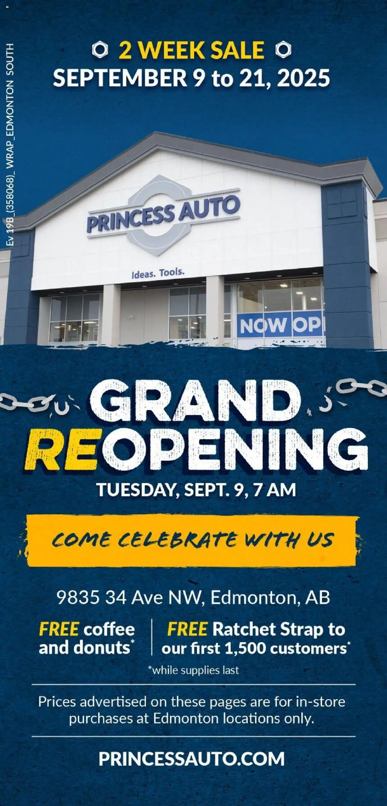 Princess Auto flyer valid from Sep 09, 2025 - page number 1