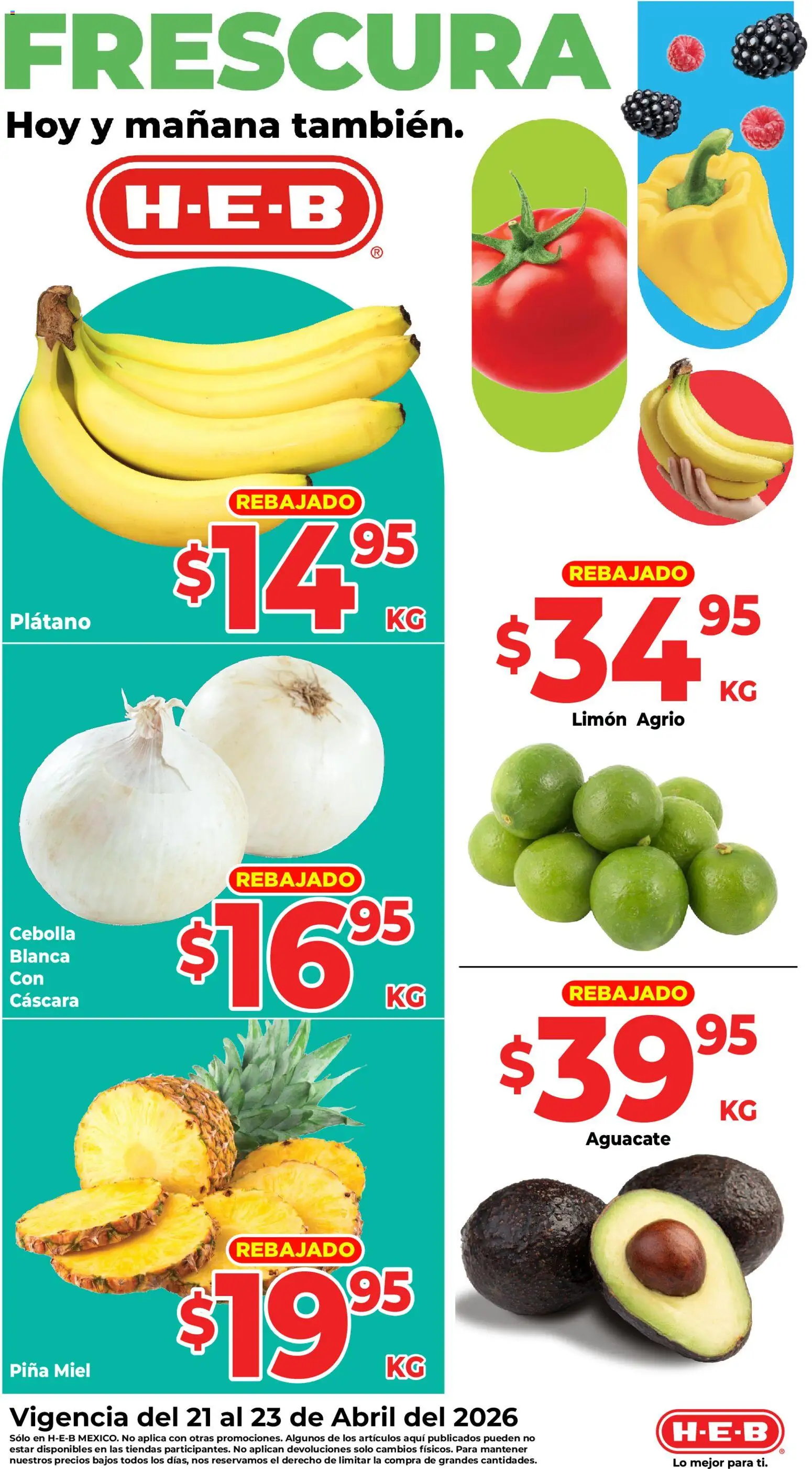 Vista previa las ofertas de la tienda H-E-B - H-E-B folleto Fruta y venduras desde el 21/04/2026 