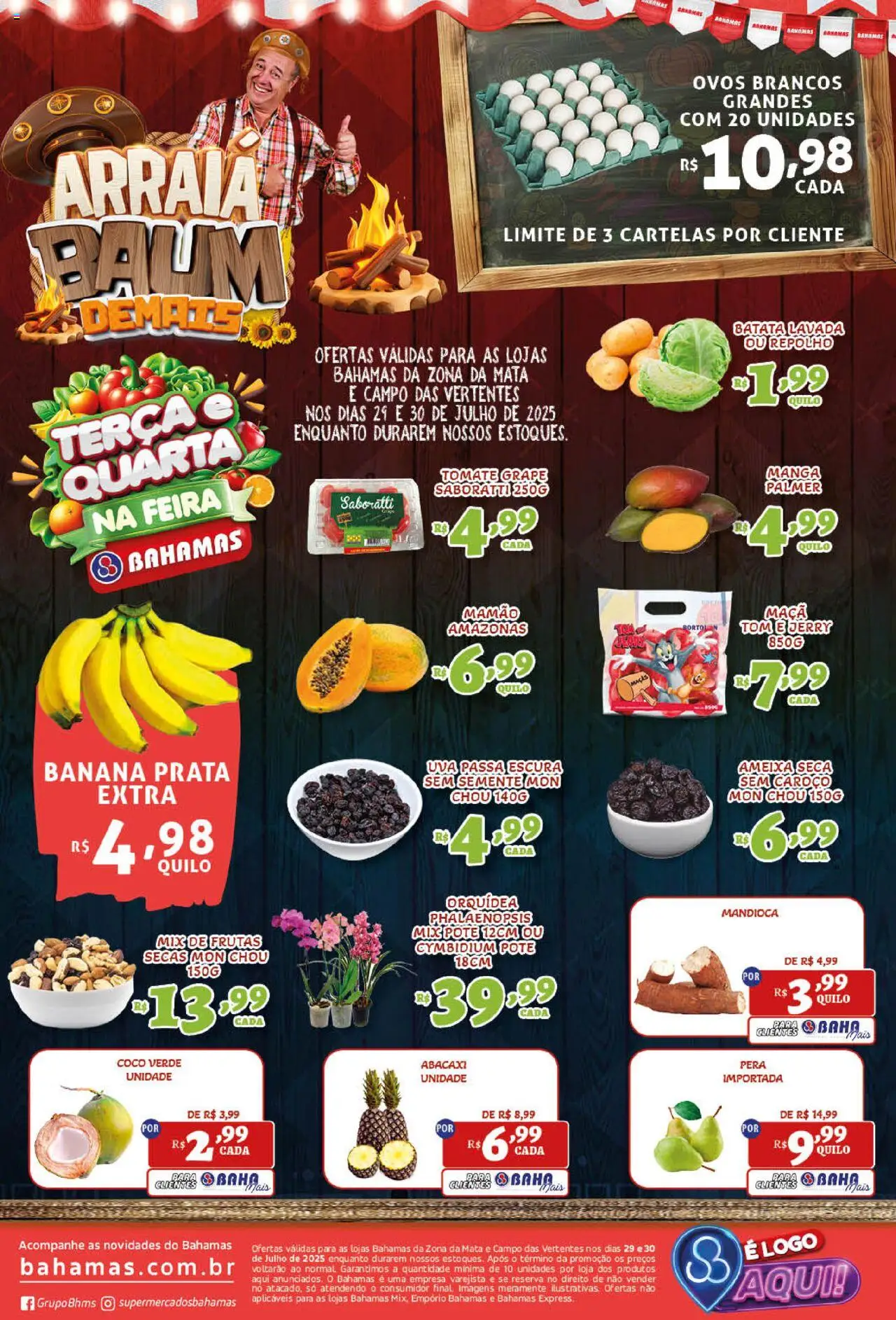 Bahamas Supermercados folheto "Ofertas Terça e Quarta na Feira" válido a partir de 29/07/2025 - número de página 1
