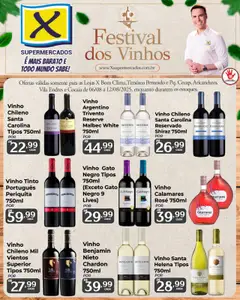 Pré-Visualização do folheto "Ofertas Festival dos Vinhos" da loja X Supermercados válido a partir de 06/08/2025