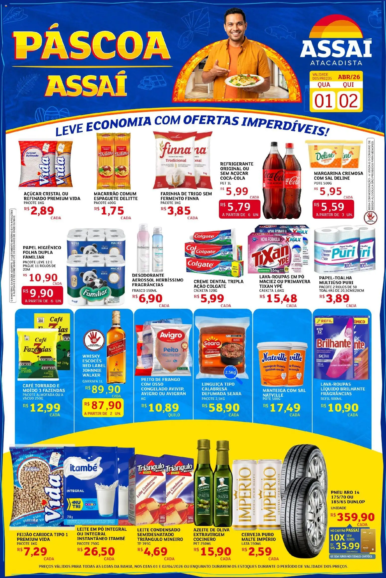 Pré-Visualização do folheto "Assaí Atacadista ofertas - BA" da loja Assaí Atacadista válido a partir de 01/04/2026