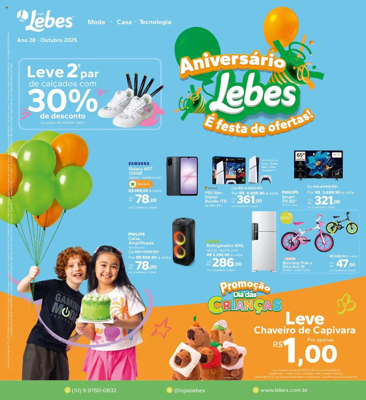 Pré-Visualização do folheto "Ofertas Outubro" da loja Lebes válido a partir de 01/10/2025