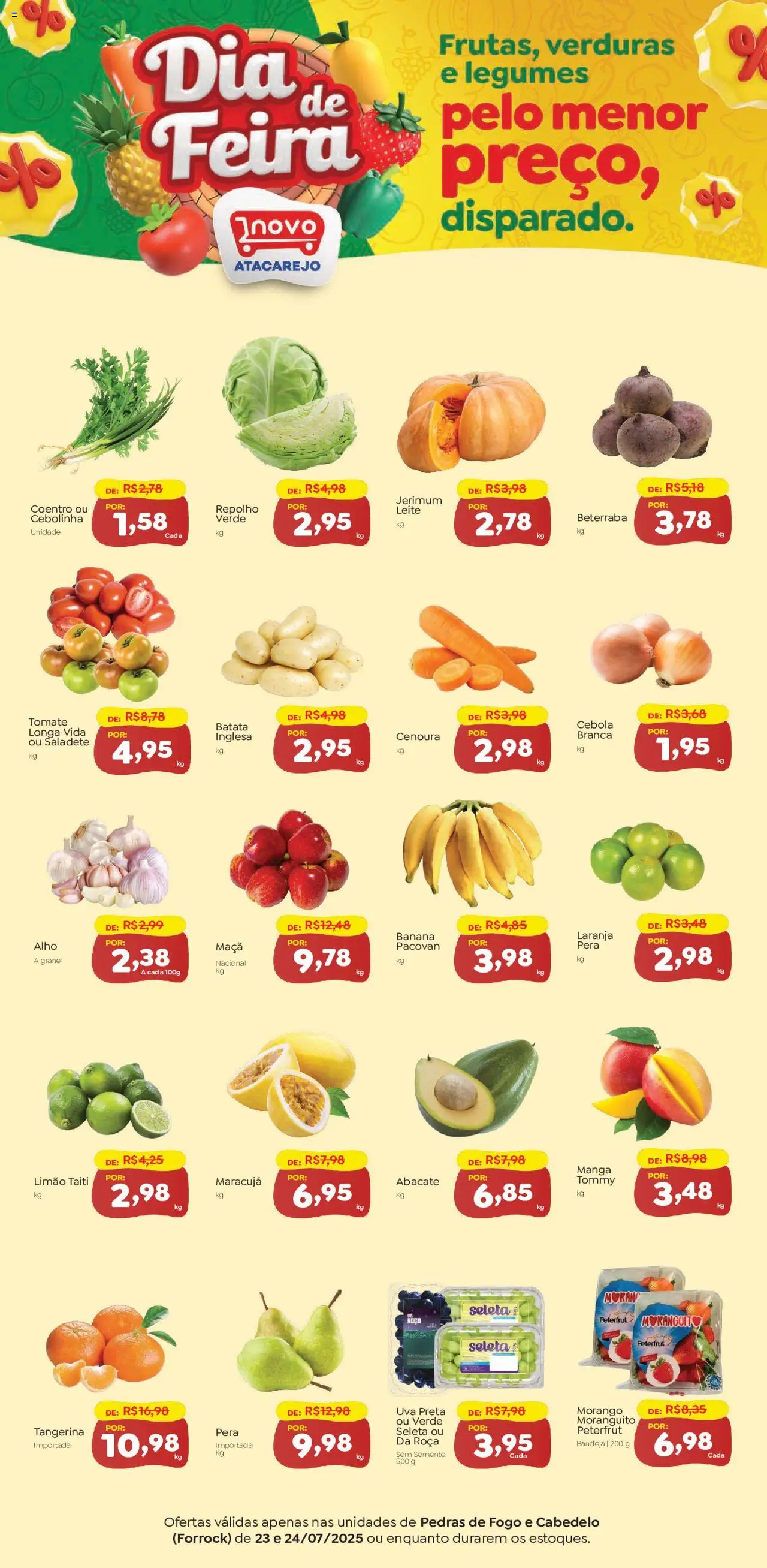 Novo Atacarejo folheto "Ofertas Dia de Feira" válido a partir de 23/07/2025 - número de página 1