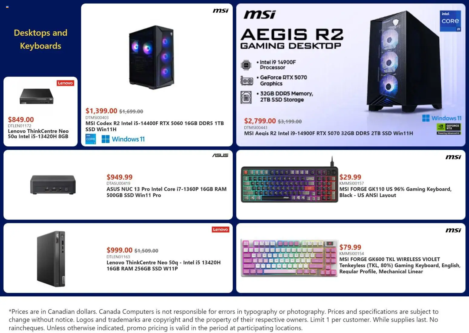 Preview of leaflet Canada Computers weekly flyer from shop Canada Computers is valid from Apr 10, 2026