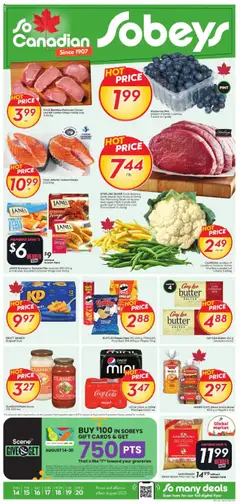 Preview of leaflet Weekly flyer / circulaire from shop Sobeys is valid from Aug 14, 2025