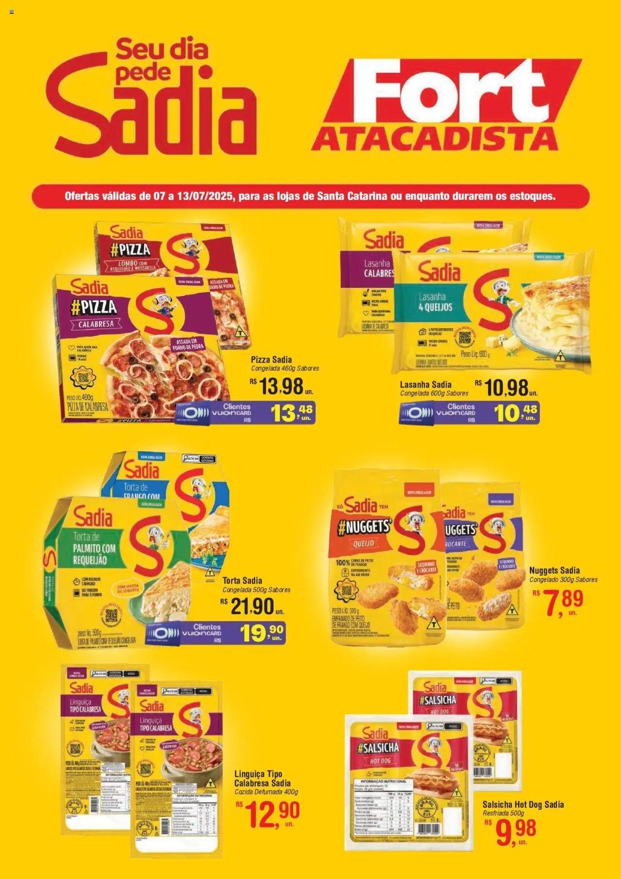 Fort Atacadista folheto "Ofertas BRF" válido a partir de 07/07/2025 - número de página 1 - Forno, Palmito, Air fryer, Salsicha, Massa congelada, Carne, Frango, Peito de frango