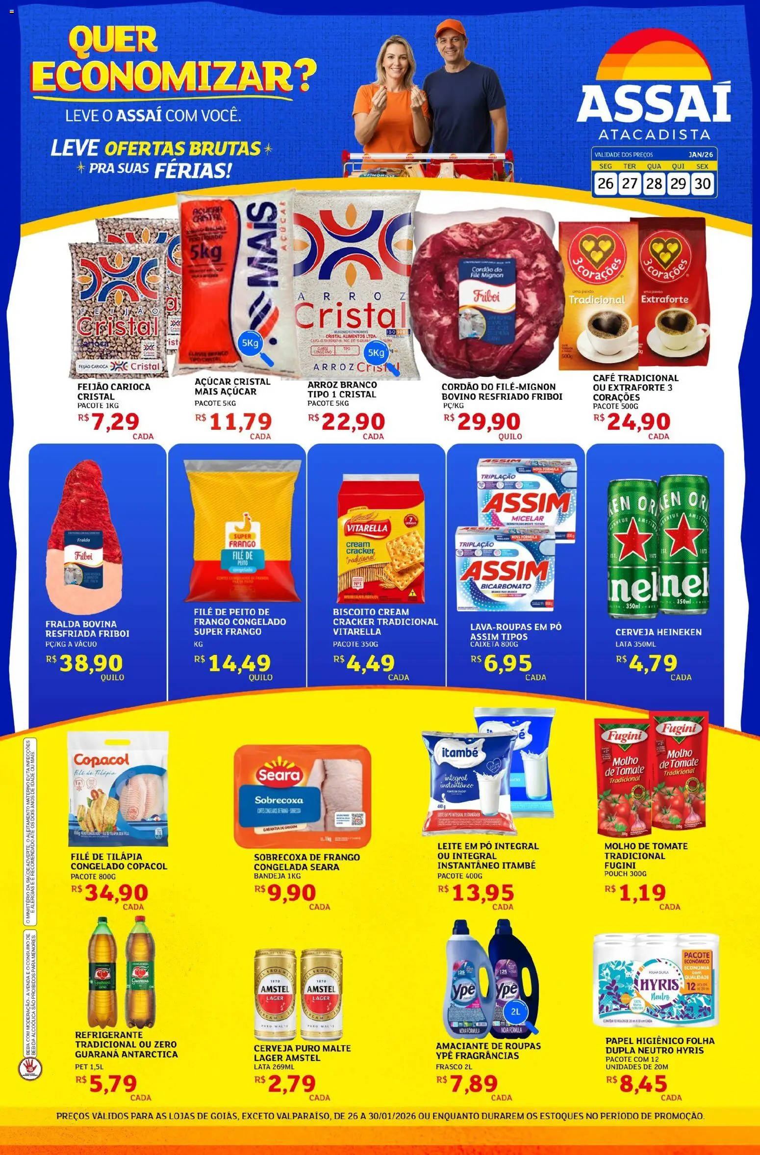 Pré-Visualização do folheto "Encarte - GO" da loja Assaí Atacadista válido a partir de 26/01/2026