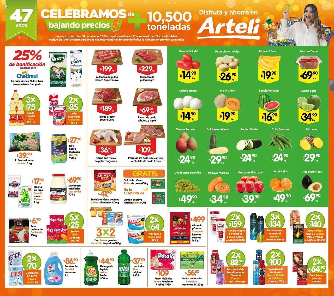 Folleto Valles Arteli y sus promociones válidas desde el 30/07/2025 - Número de página 1