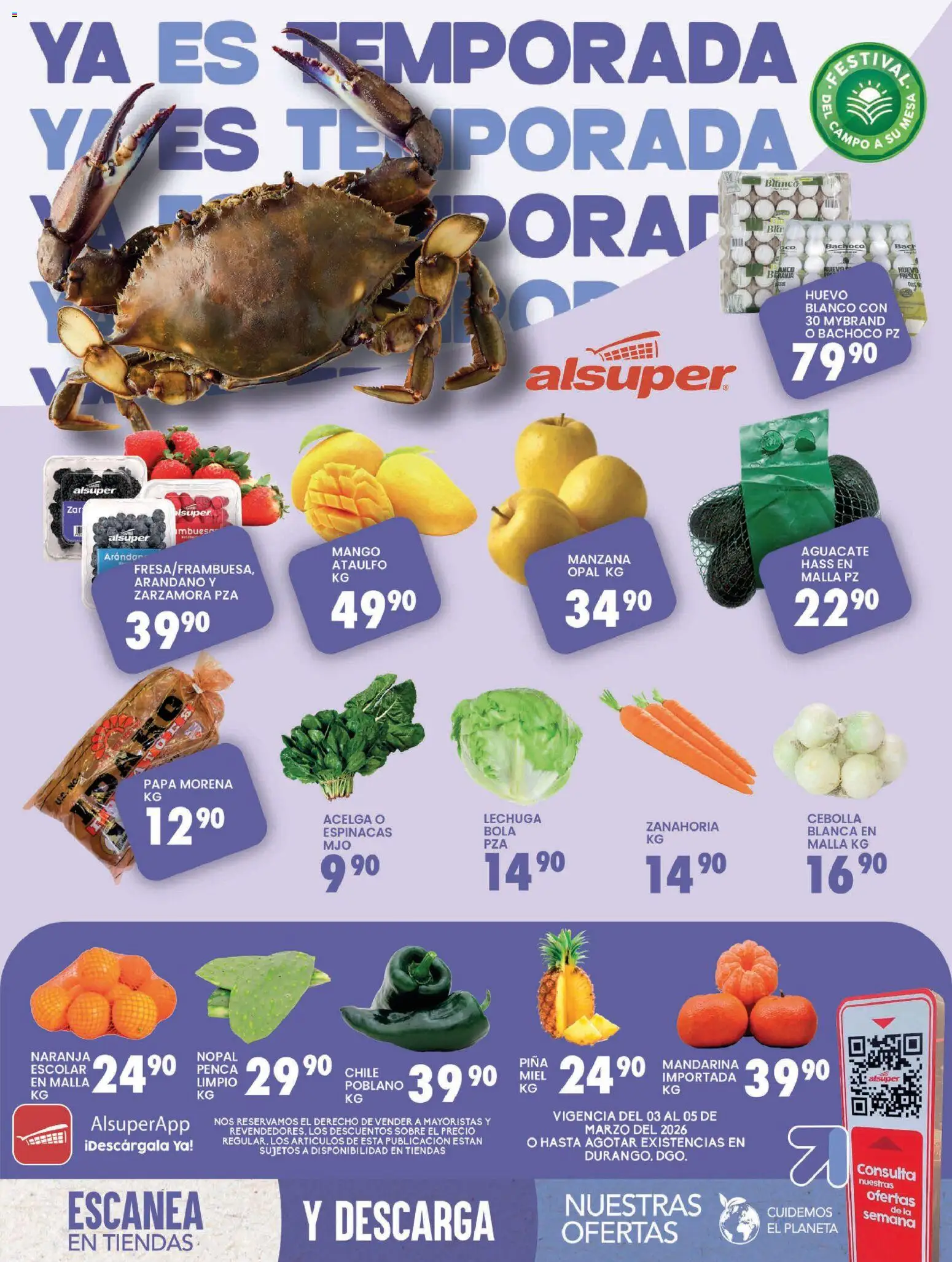 Vista previa las ofertas de la tienda Alsuper - Alsuper folleto Durango desde el 03/03/2026 