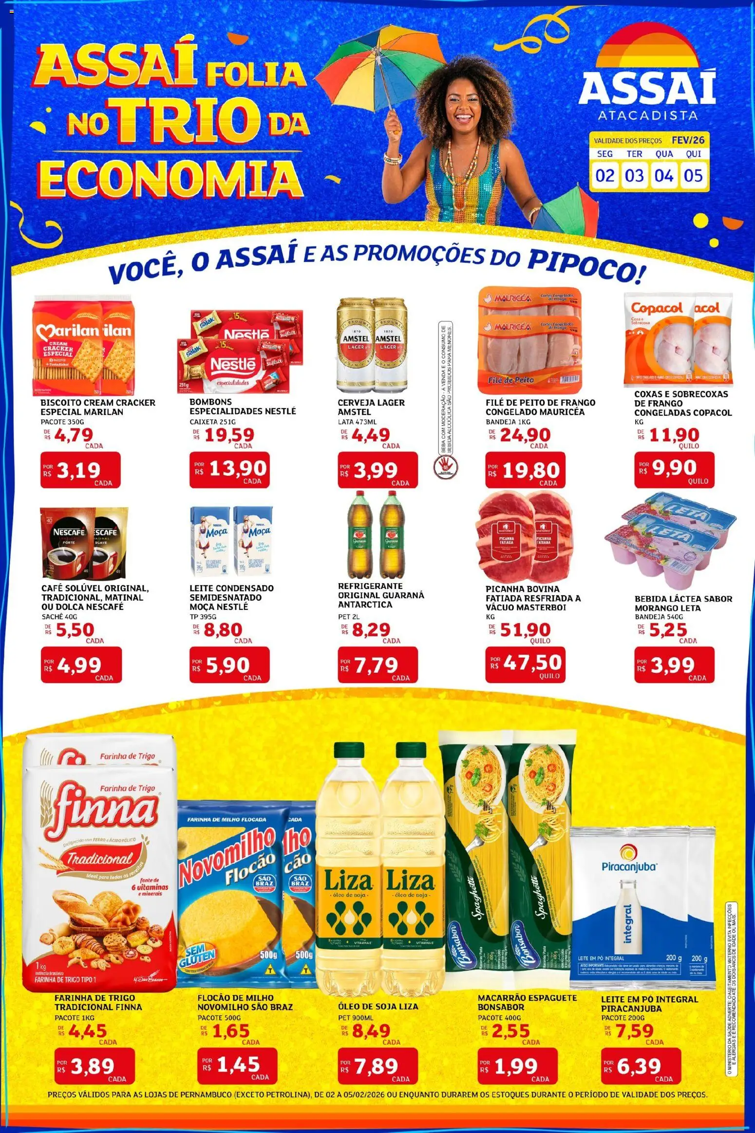 Pré-Visualização do folheto "Encarte - PE" da loja Assaí Atacadista válido a partir de 02/02/2026