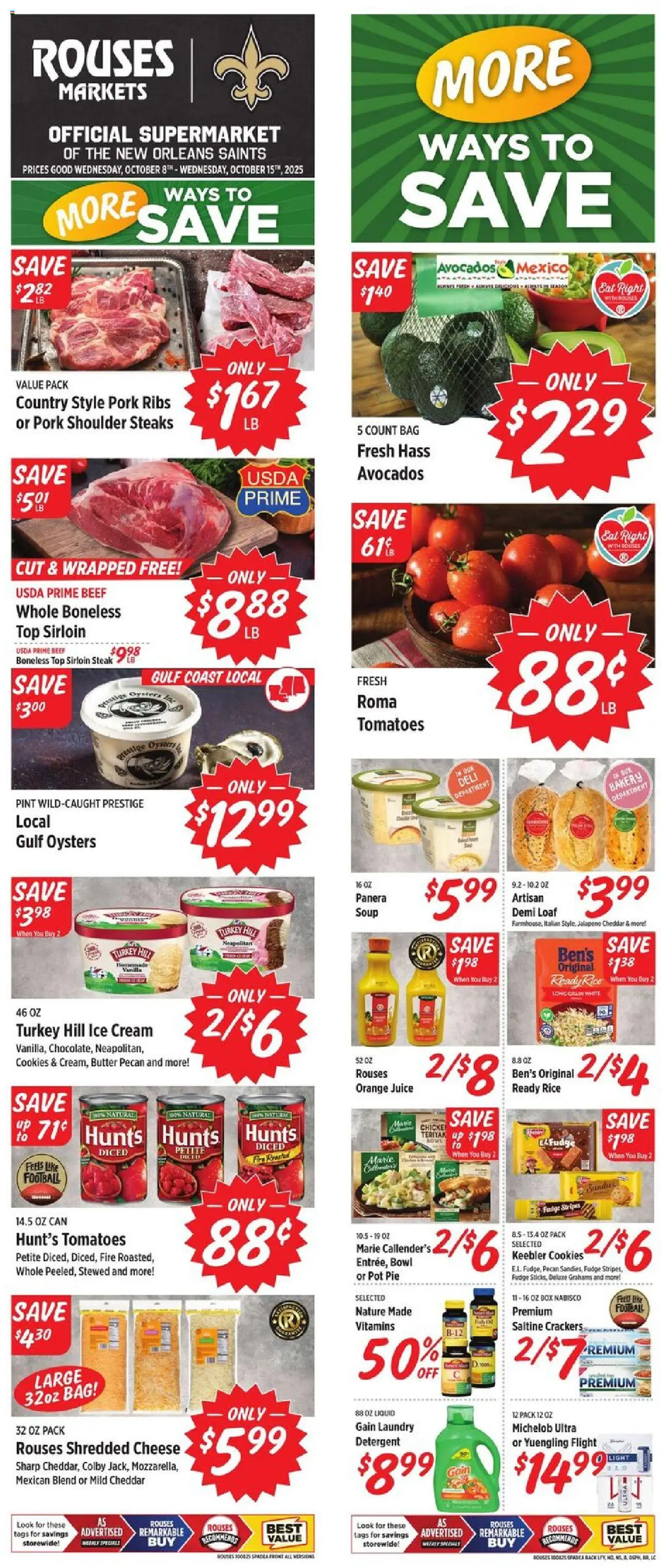 Rouses Weekly Ad from 10/08/2025 - Flyer - Page number 1