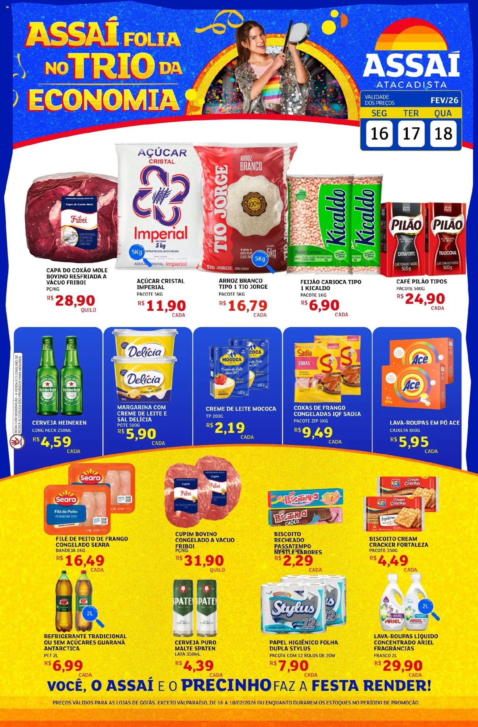 Pré-Visualização do folheto "Encarte - GO" da loja Assaí Atacadista válido a partir de 16/02/2026