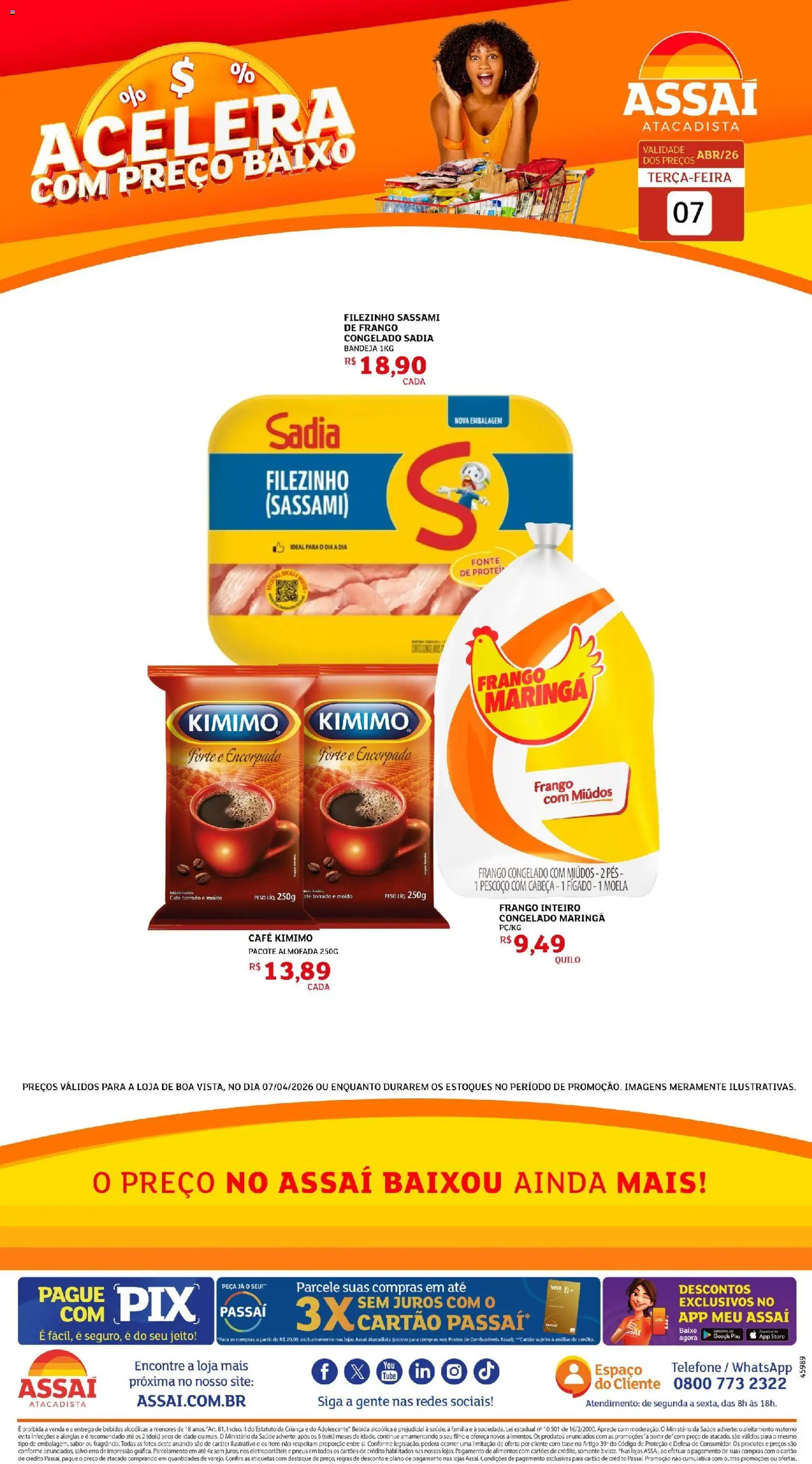 Pré-Visualização do folheto "Assaí Atacadista ofertas - RR" da loja Assaí Atacadista válido a partir de 12/04/2026