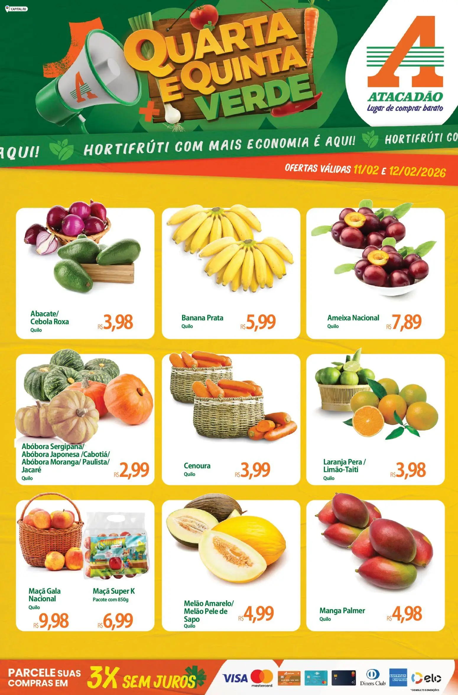 Pré-Visualização do folheto "Ofertas - RJ" da loja Atacadão válido a partir de 11/02/2026